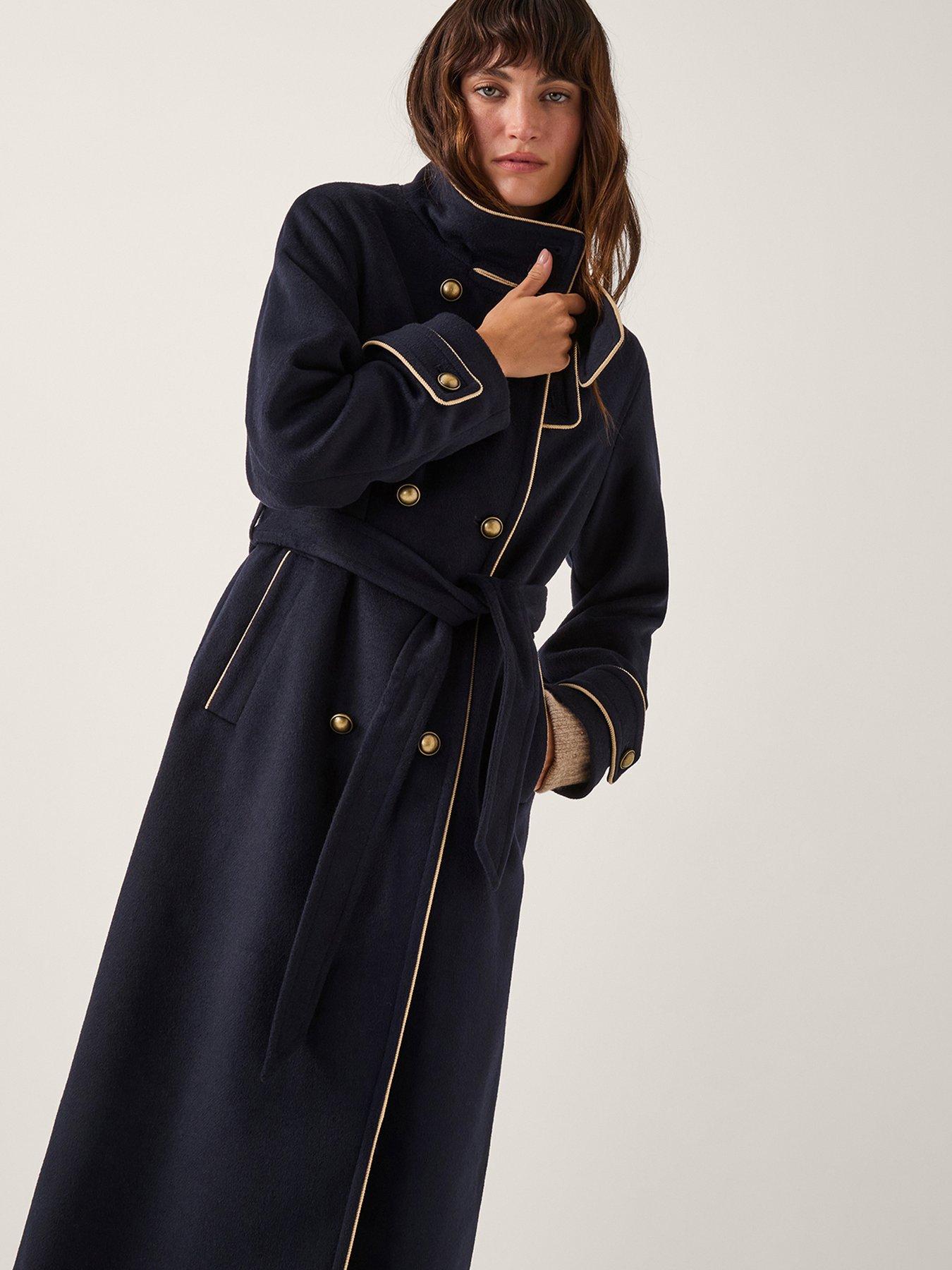 undefined Harriet Funnel Coat - Navy