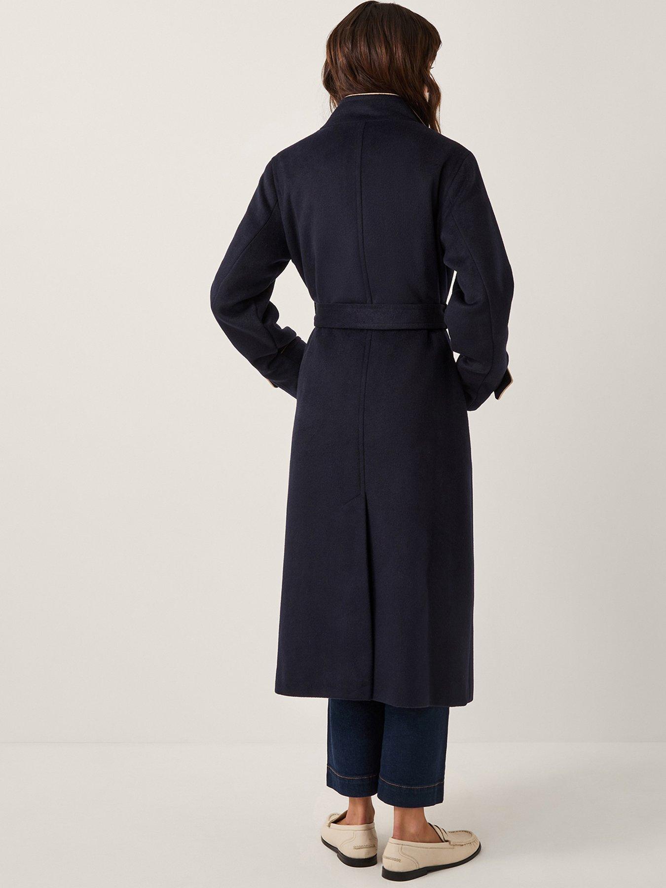 Image 2 of 4 of Monsoon Harriet Funnel Coat - Navy