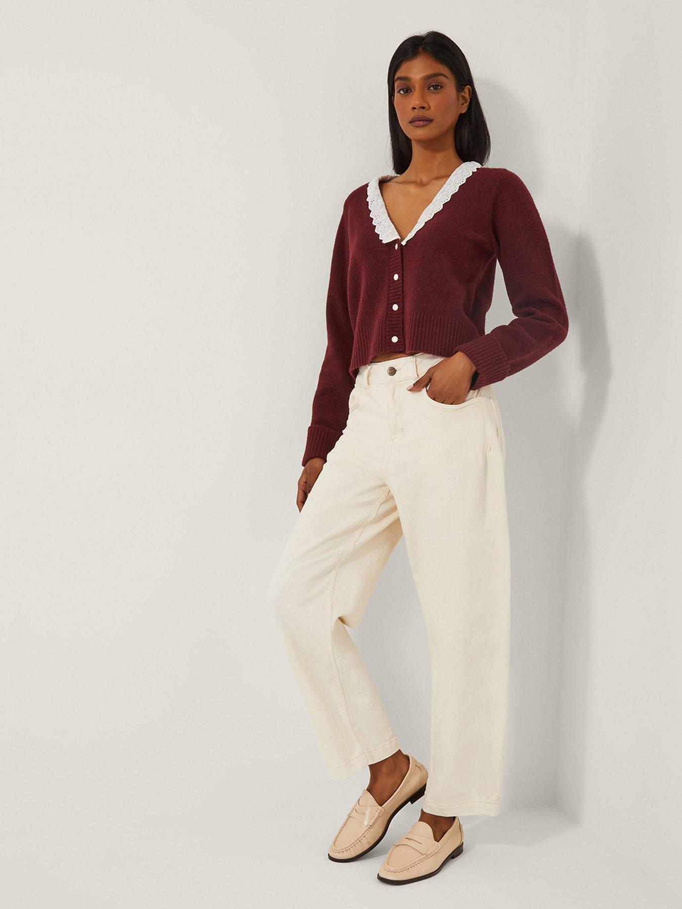 undefined Layla Lace Cardi - Cherry