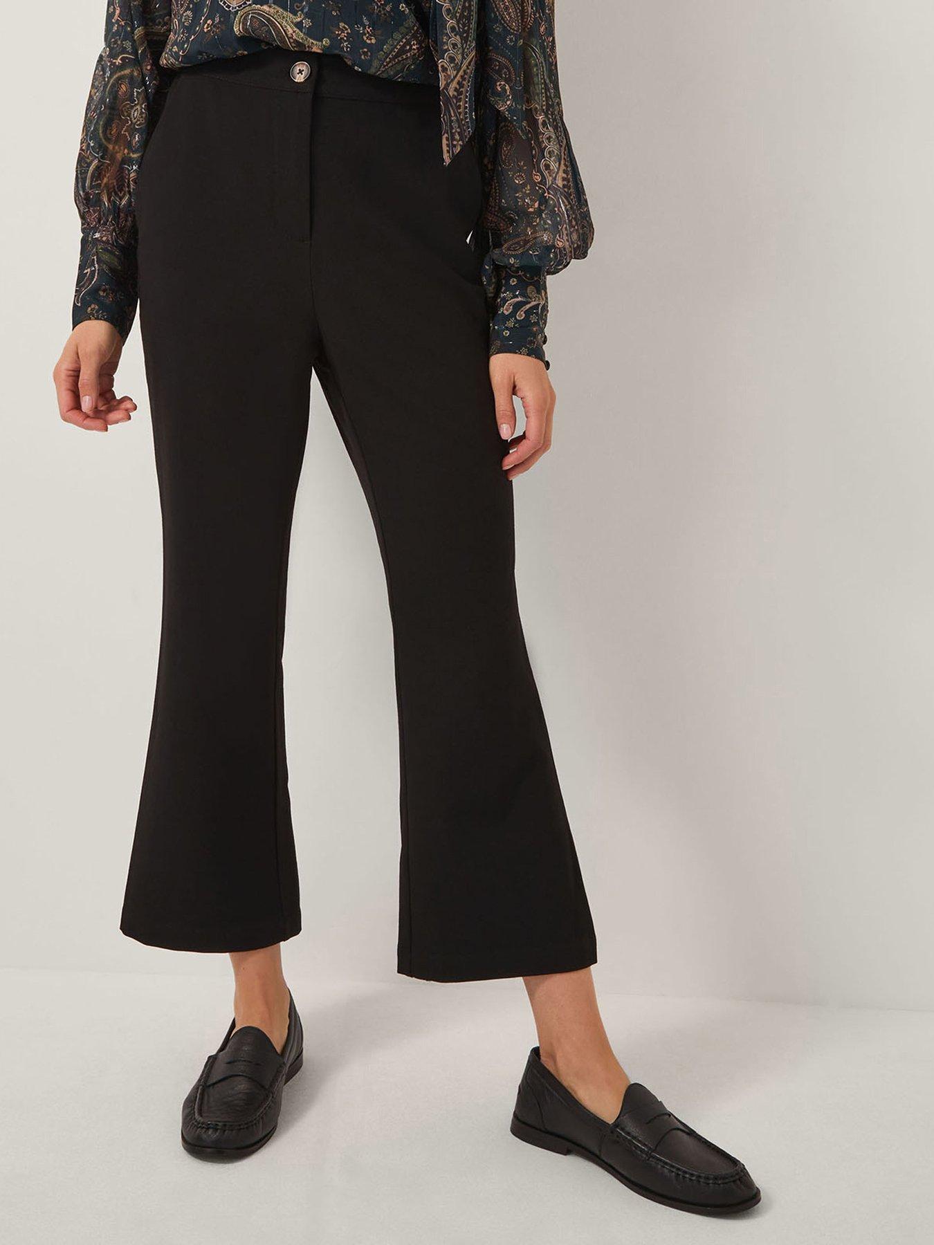 Image 1 of 4 of Monsoon Blake 7/8 Trousers - Black