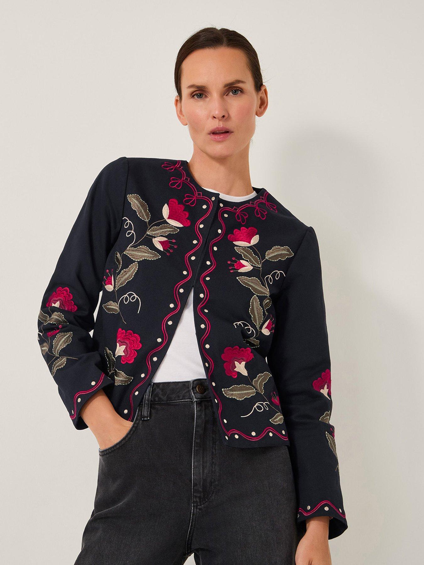  image of monsoon-valerie-embroidered-jacket-black