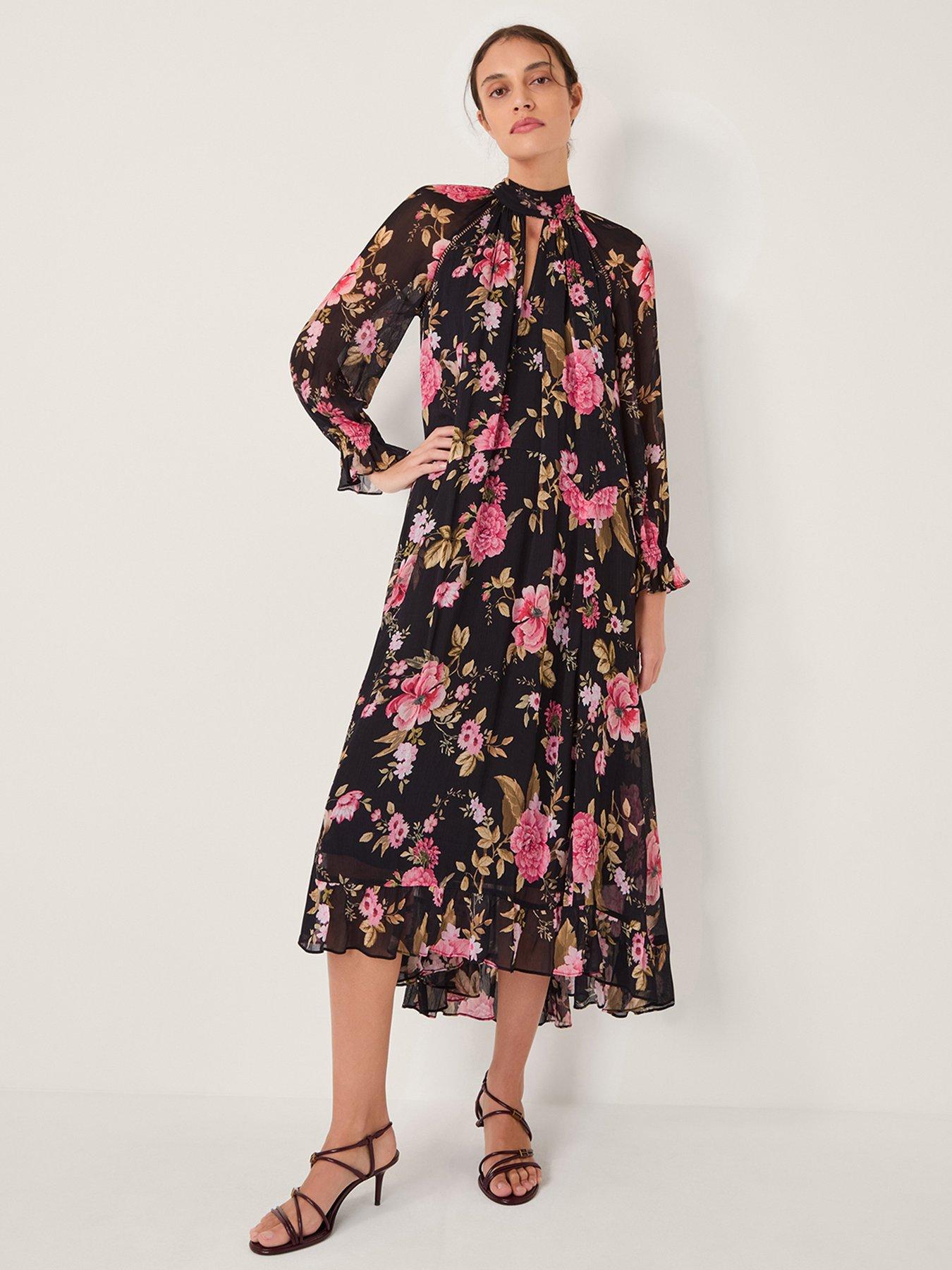 undefined Mariel Trapeze Dress - Black