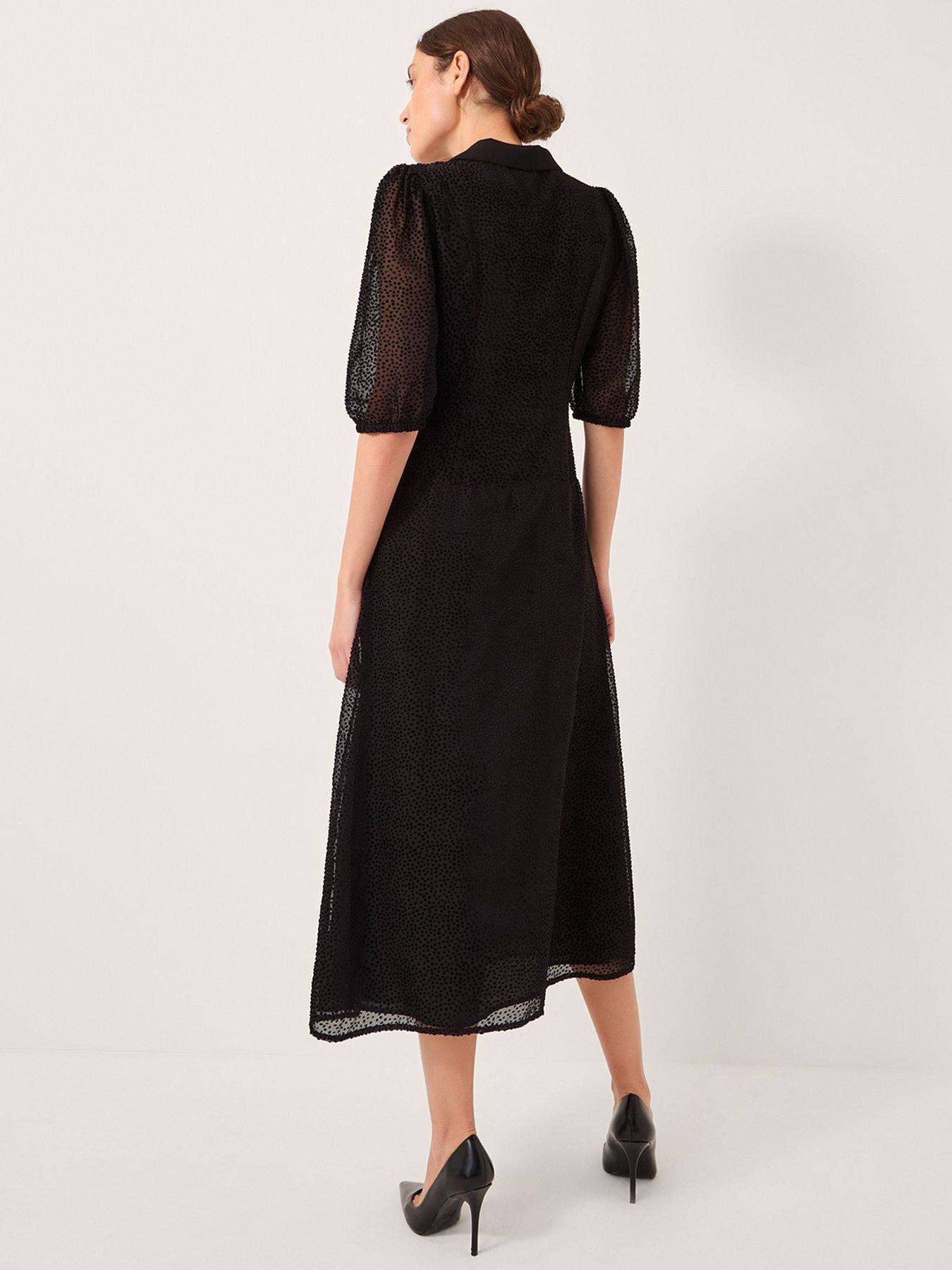  image of monsoon-mae-devoree-dress-black