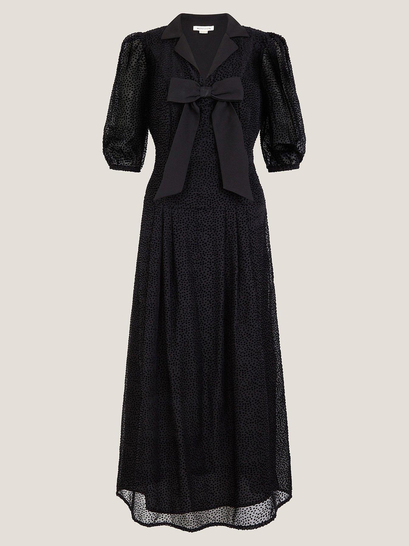  image of monsoon-mae-devoree-dress-black
