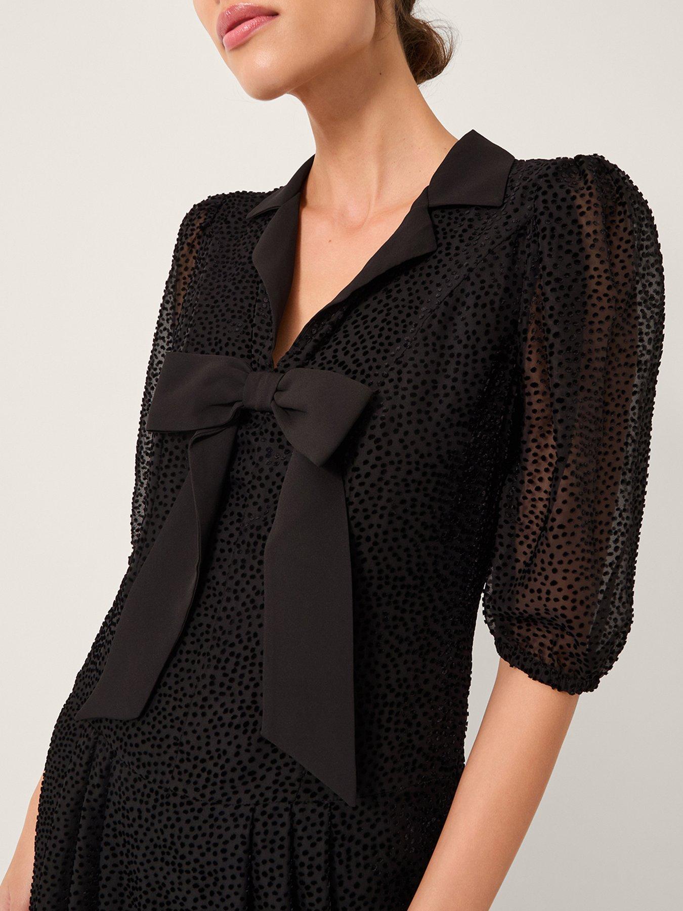  image of monsoon-mae-devoree-dress-black