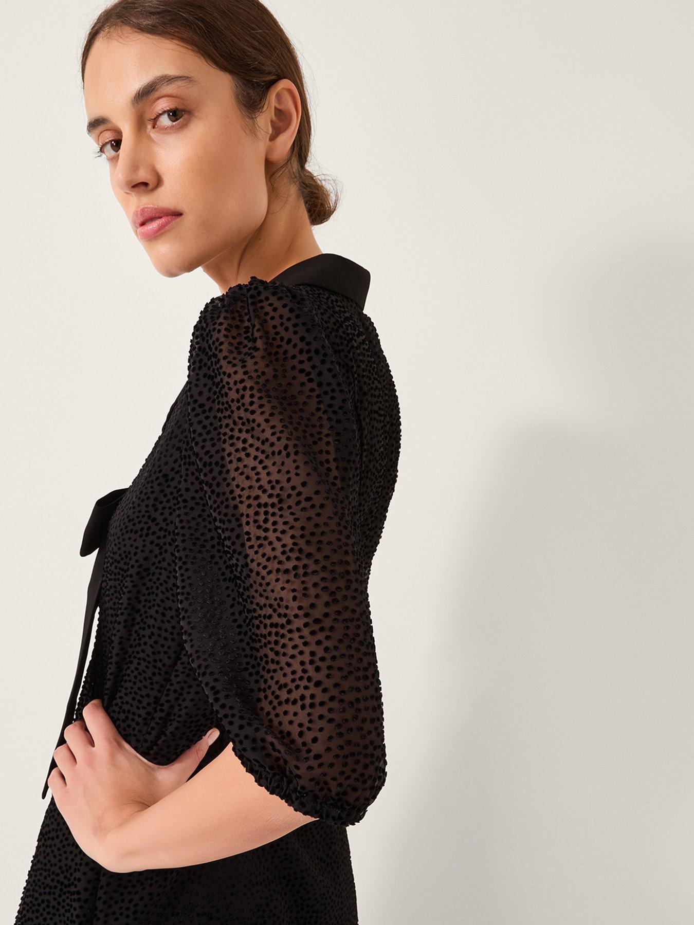  image of monsoon-mae-devoree-dress-black