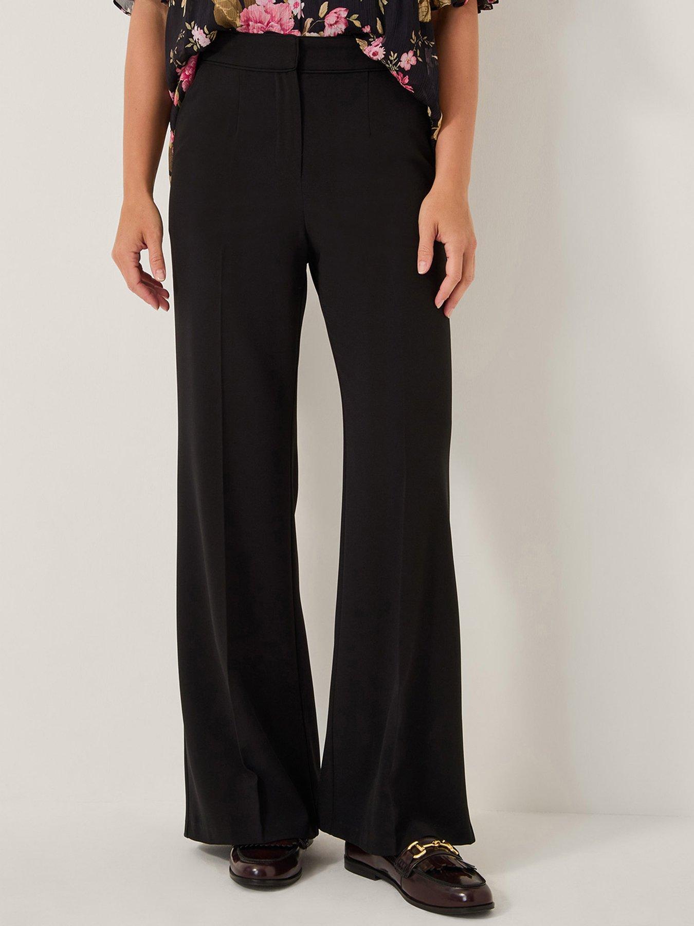 Image 1 of 5 of Monsoon Erin Flared Trousers - Black
