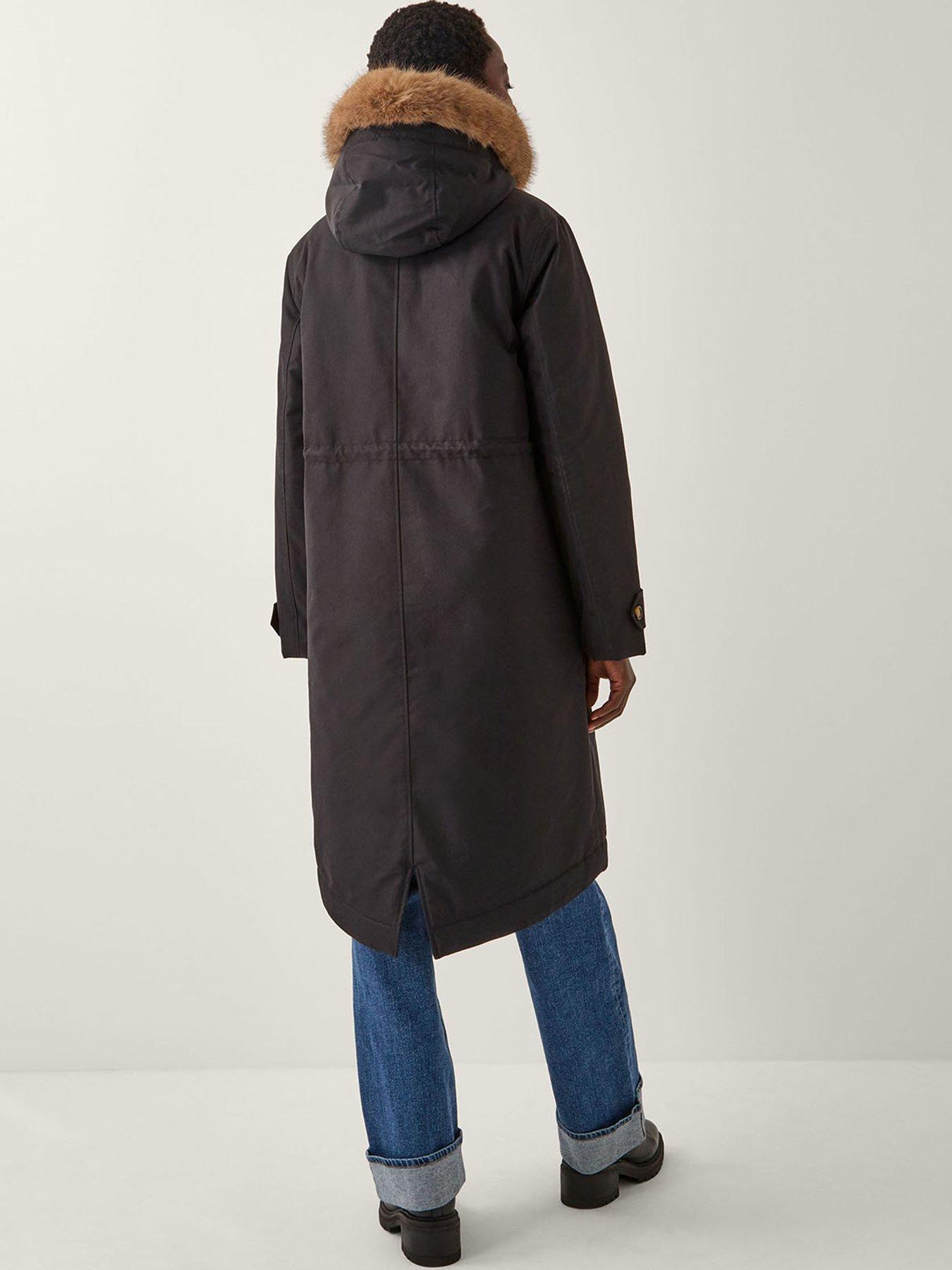 Image 2 of 5 of Monsoon Paula Faux Fur Parka - Black