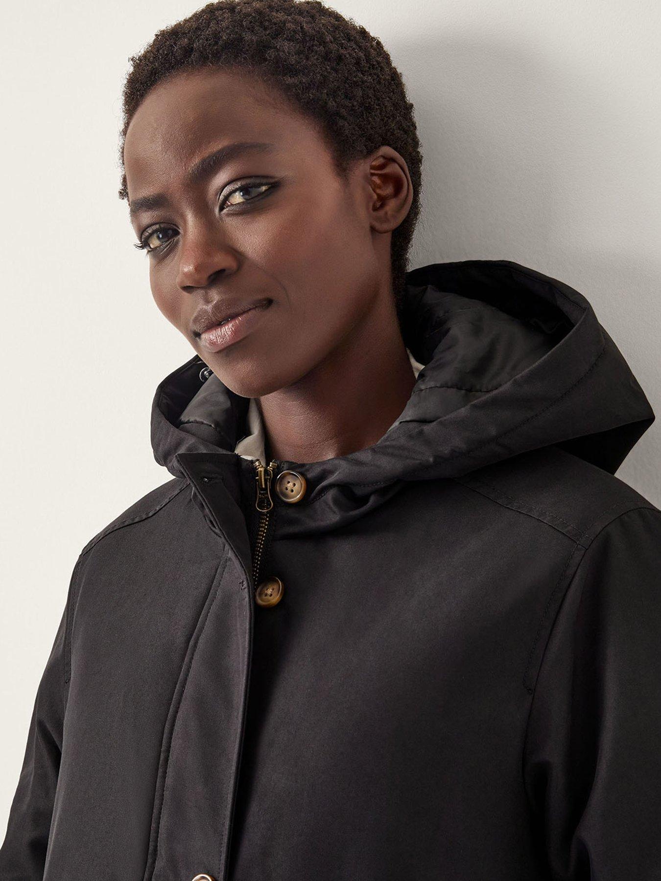 Image 4 of 5 of Monsoon Paula Faux Fur Parka - Black
