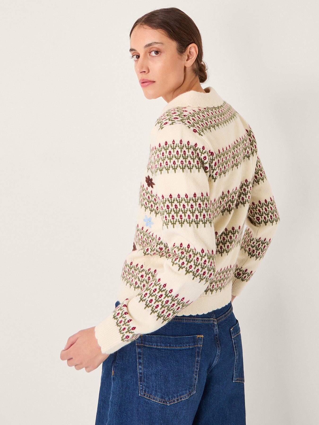  image of monsoon-ella-emb-cardigan-ivory