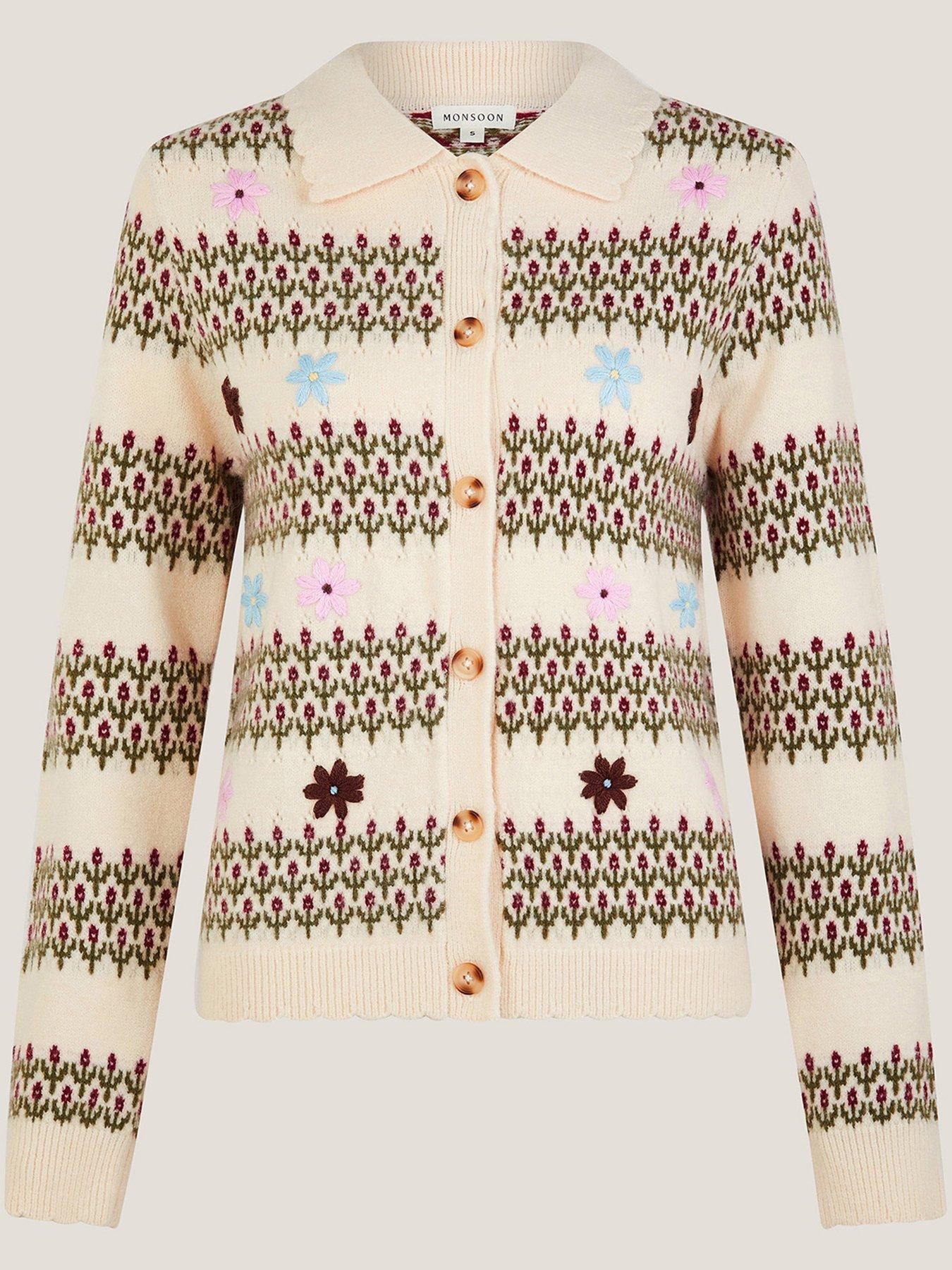  image of monsoon-ella-emb-cardigan-ivory