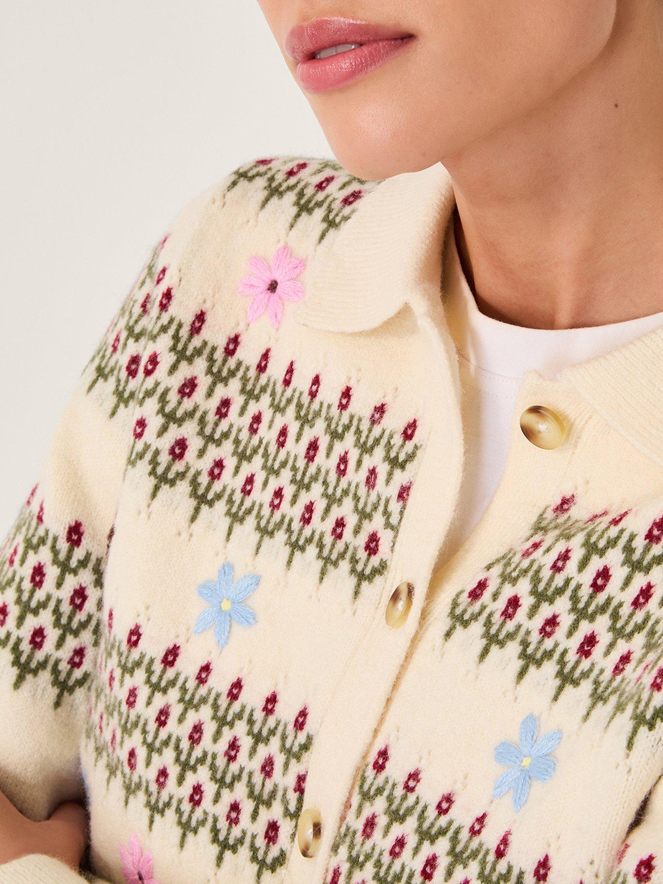  image of monsoon-ella-emb-cardigan-ivory