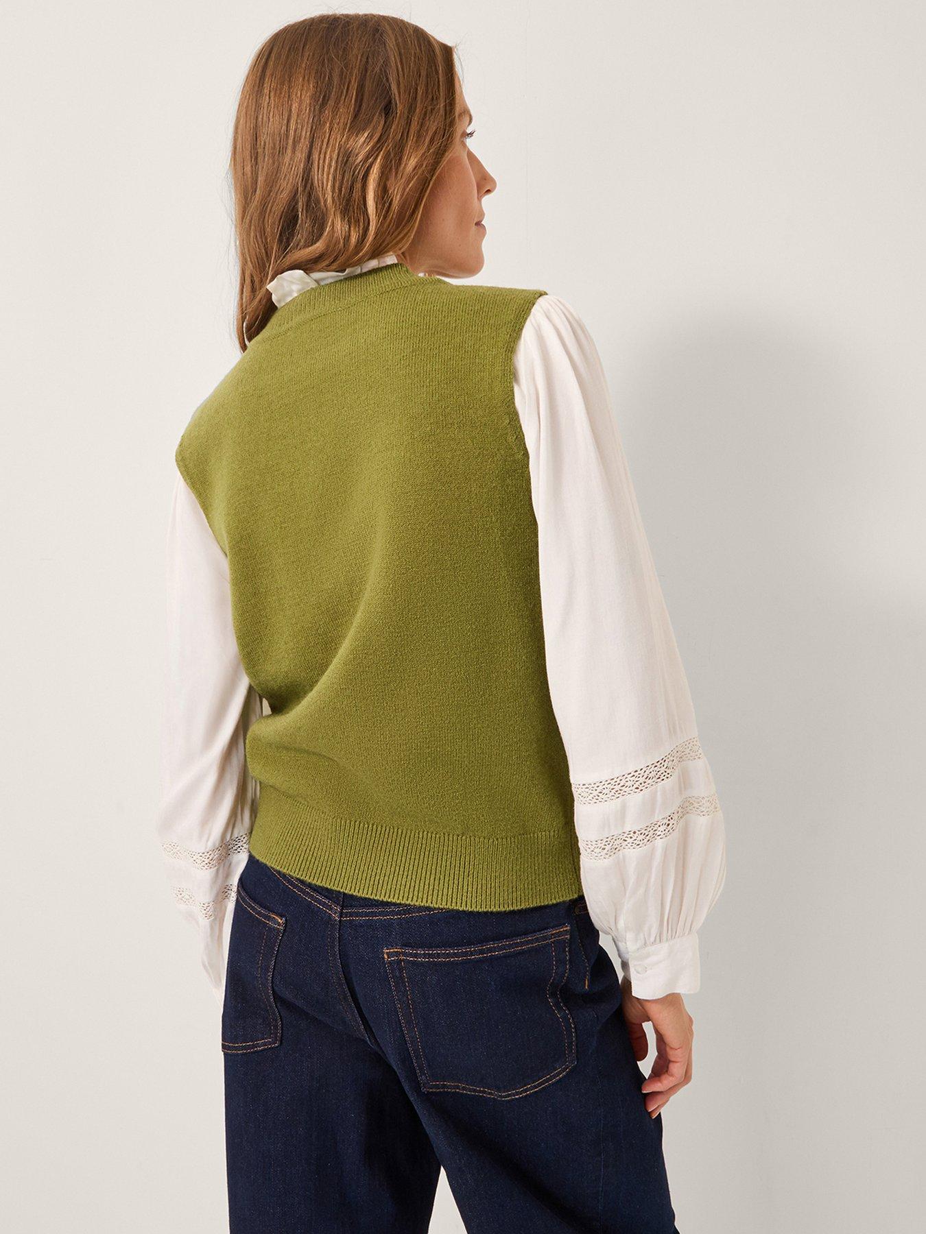 Image 2 of 4 of Monsoon Brooke Button Tank - Green