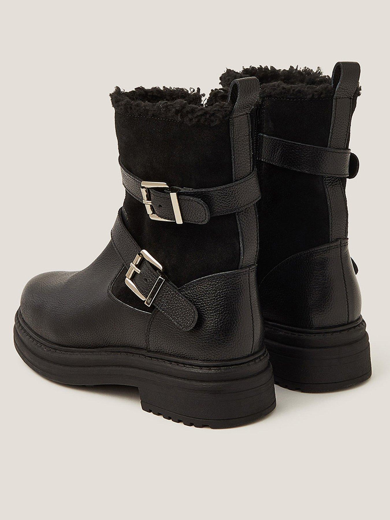 Image 3 of 3 of Monsoon Leya Shearling Boot - Black
