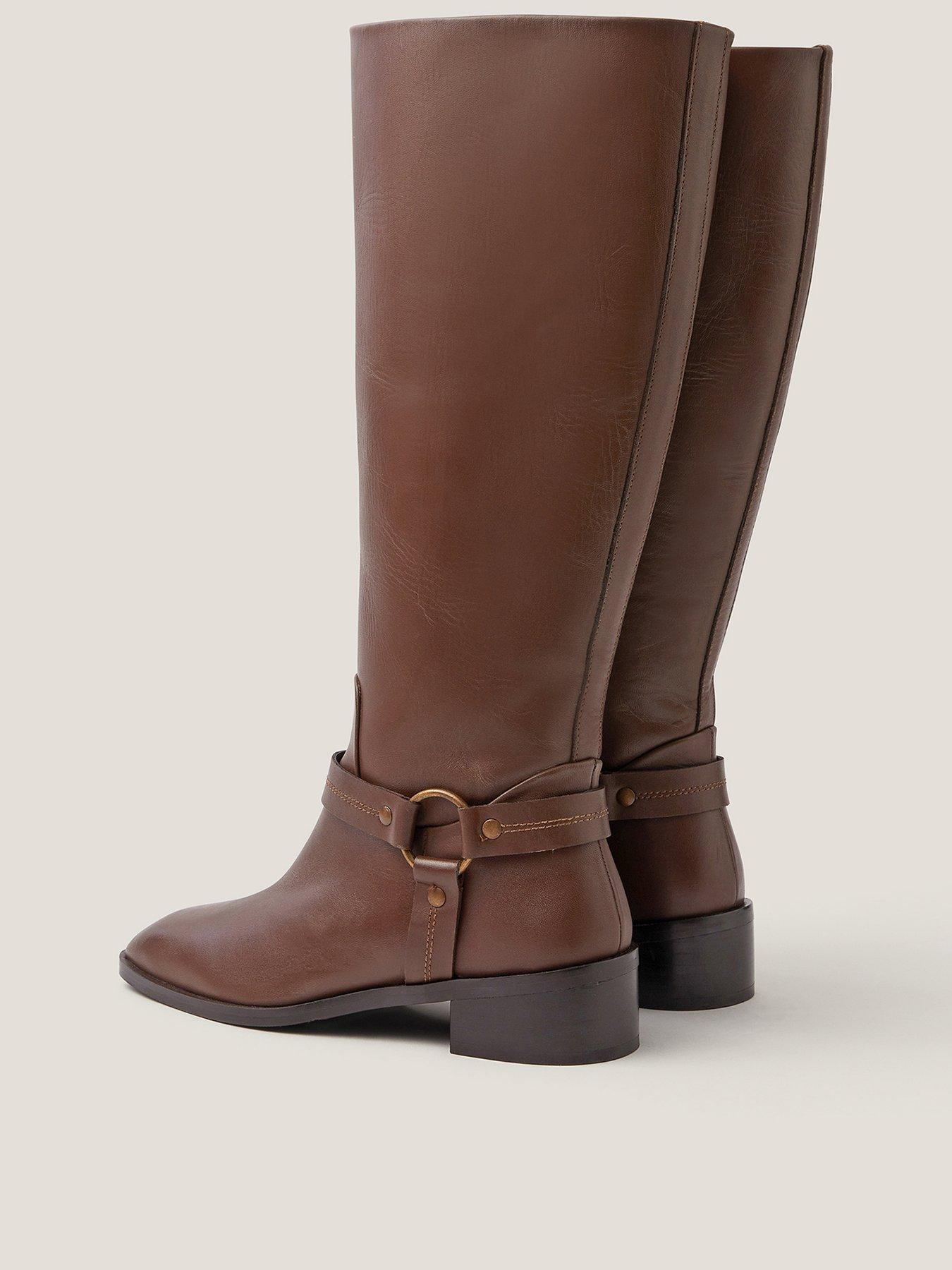  image of monsoon-arlo-buckle-strap-boots-brown