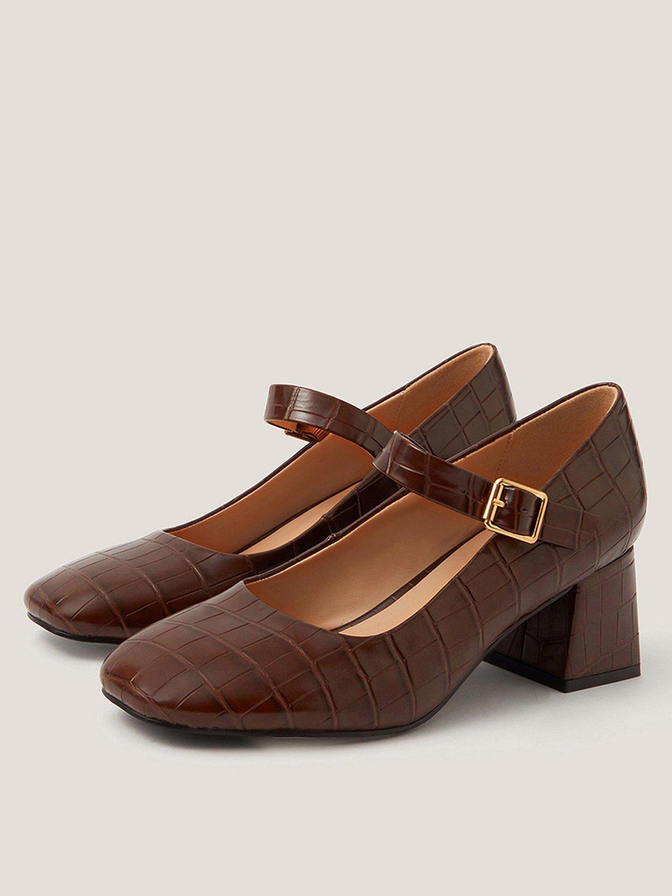  image of monsoon-jill-moc-croc-maryjanes-brown