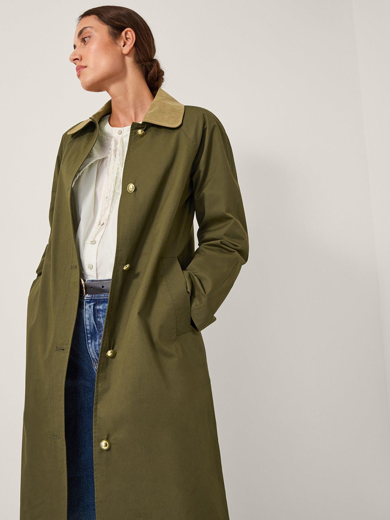Image 4 of 5 of Monsoon Lucy Trench Coat - Khaki Green