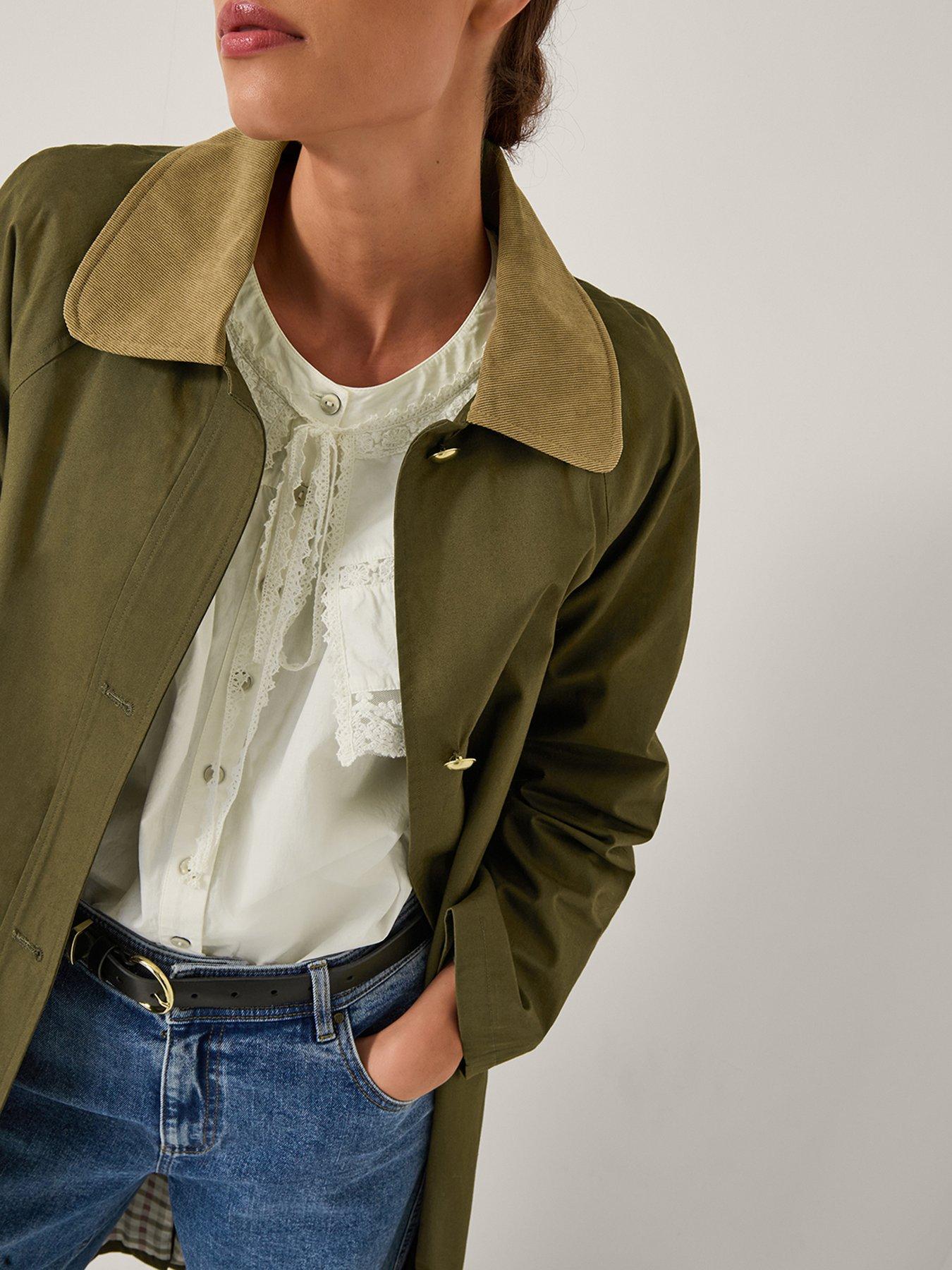 Image 5 of 5 of Monsoon Lucy Trench Coat - Khaki Green