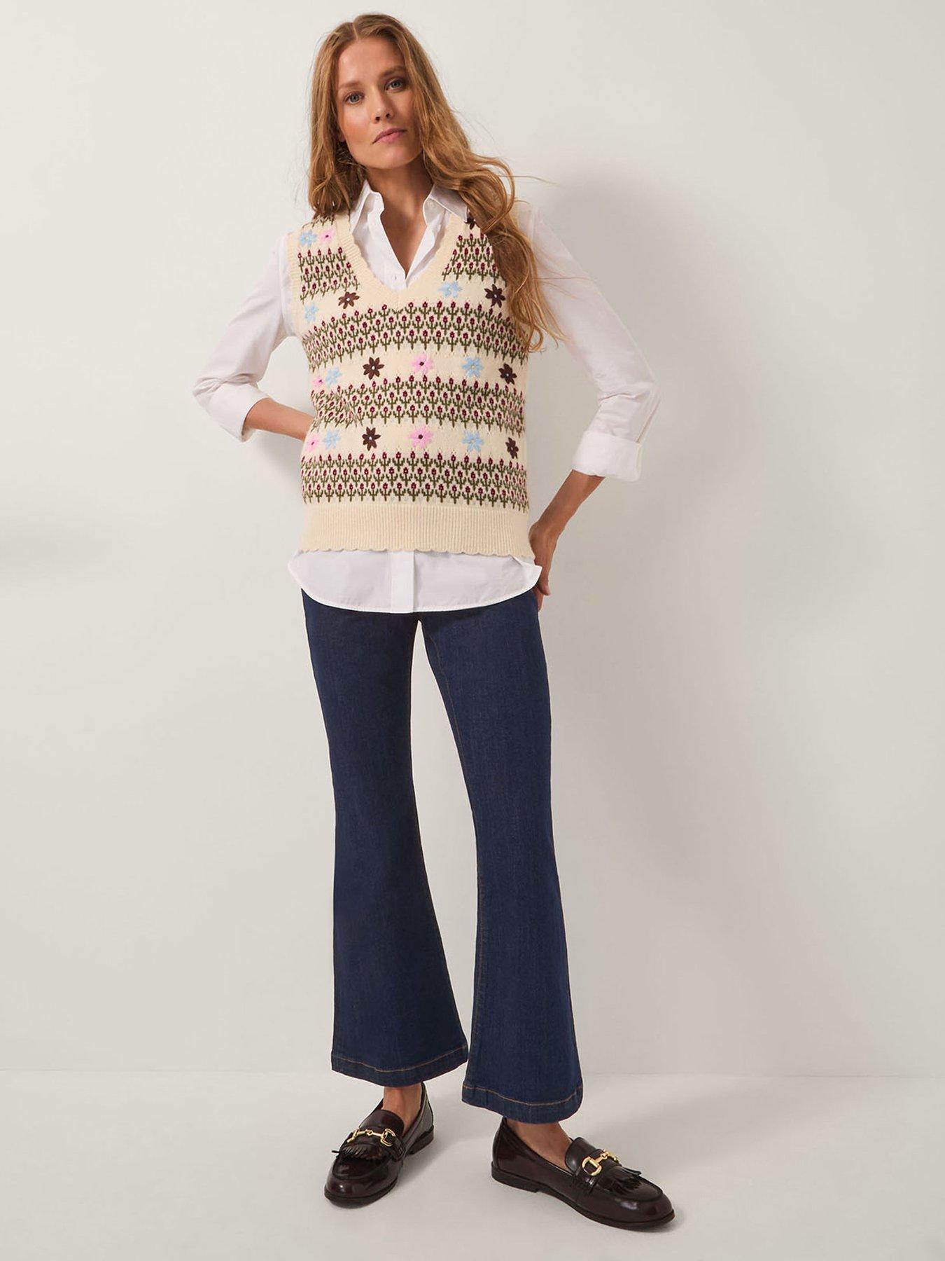 Image 3 of 4 of Monsoon Cassie Kick Flare - Indigo - Blue