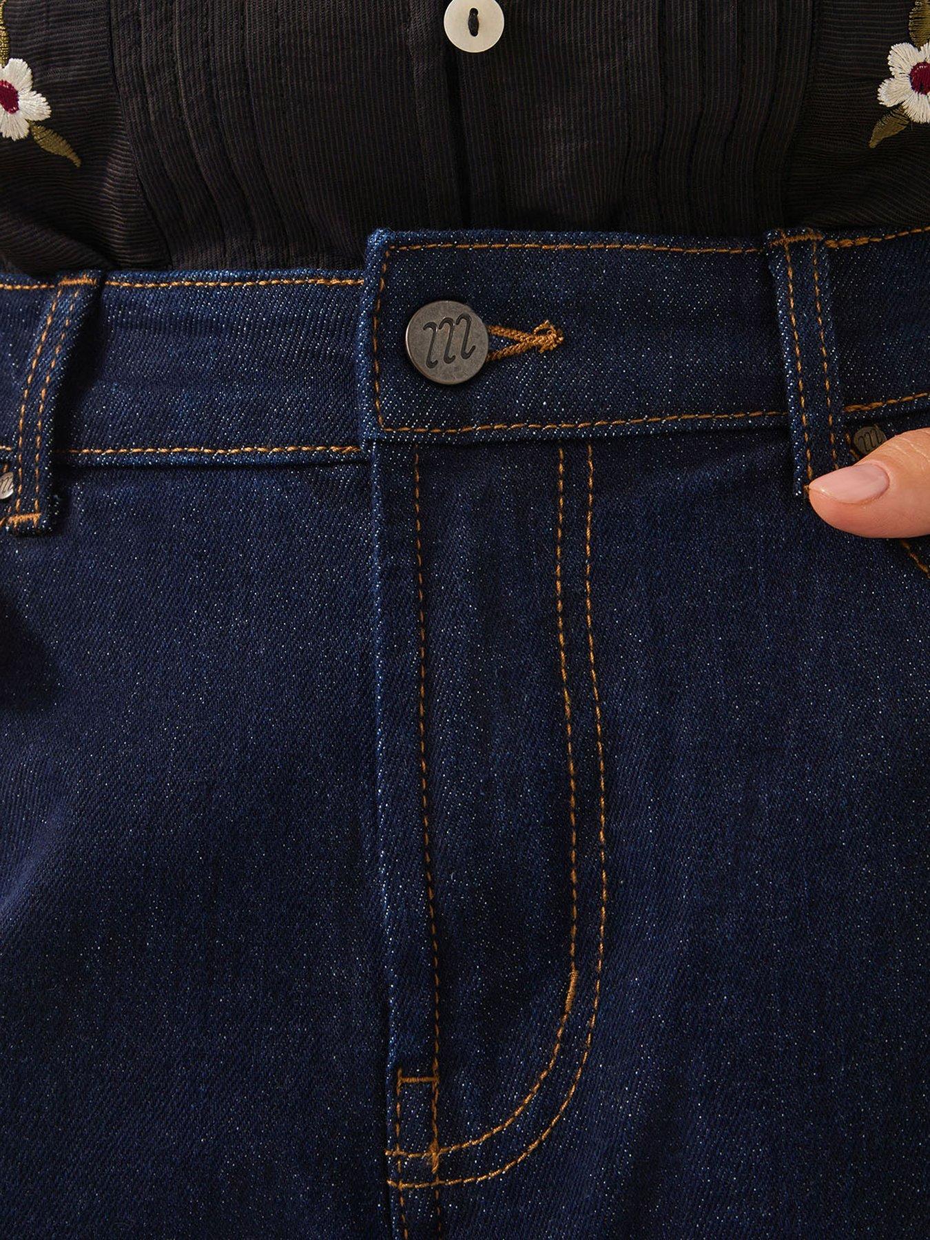 Image 4 of 4 of Monsoon Dina Darted Barrel Jeans - Indigo