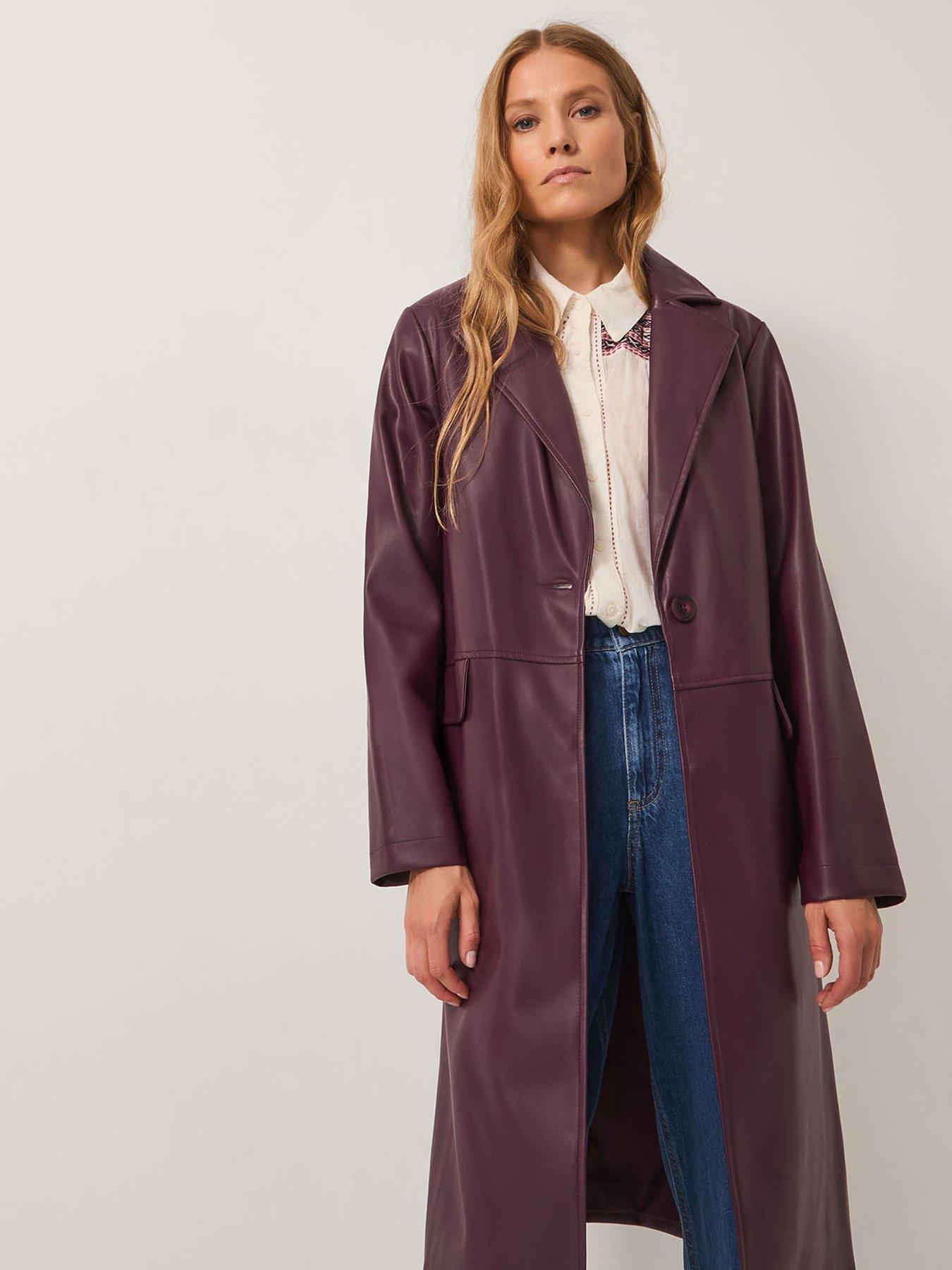 undefined Paola Pu Trench - Burgundy