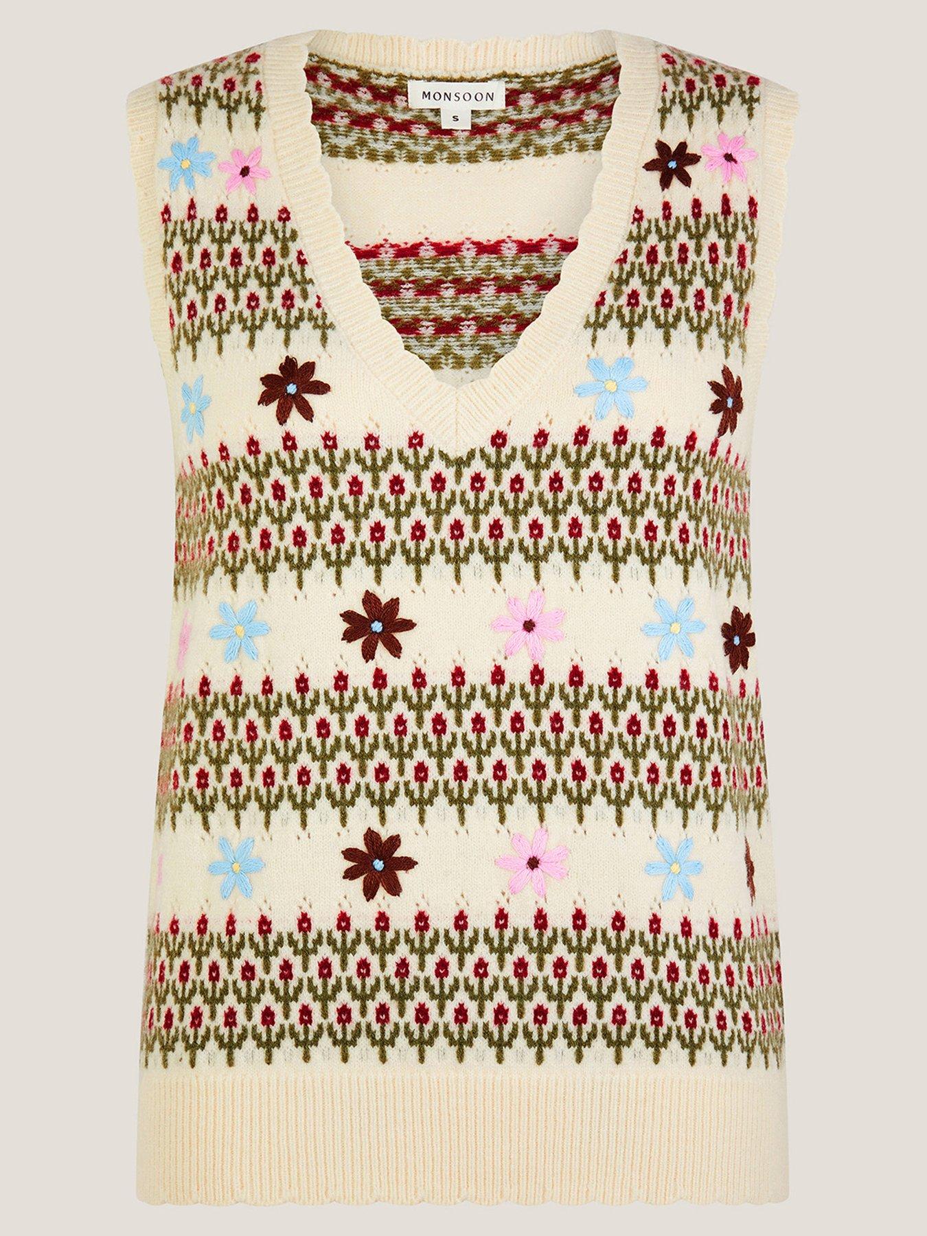 Image 3 of 5 of Monsoon Ella  Emb Tank - Ivory