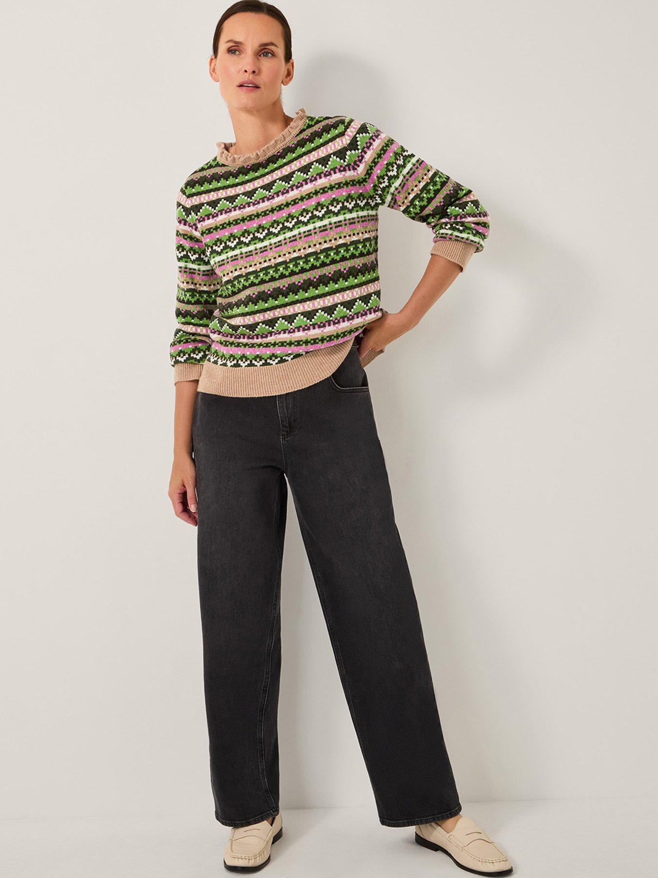 undefined Fira Fairisle Jumper - Green