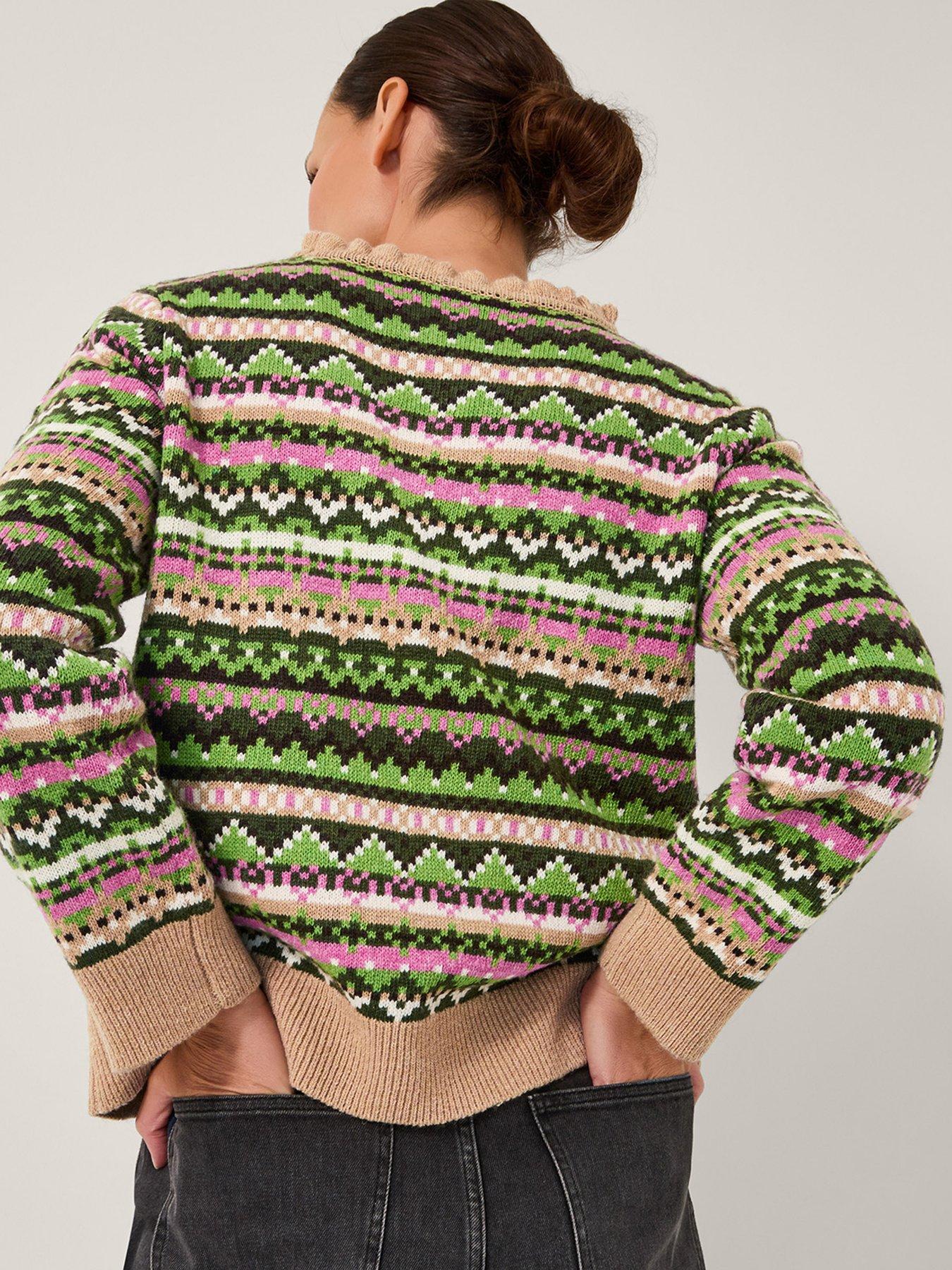 Image 2 of 5 of Monsoon Fira Fairisle Jumper - Green