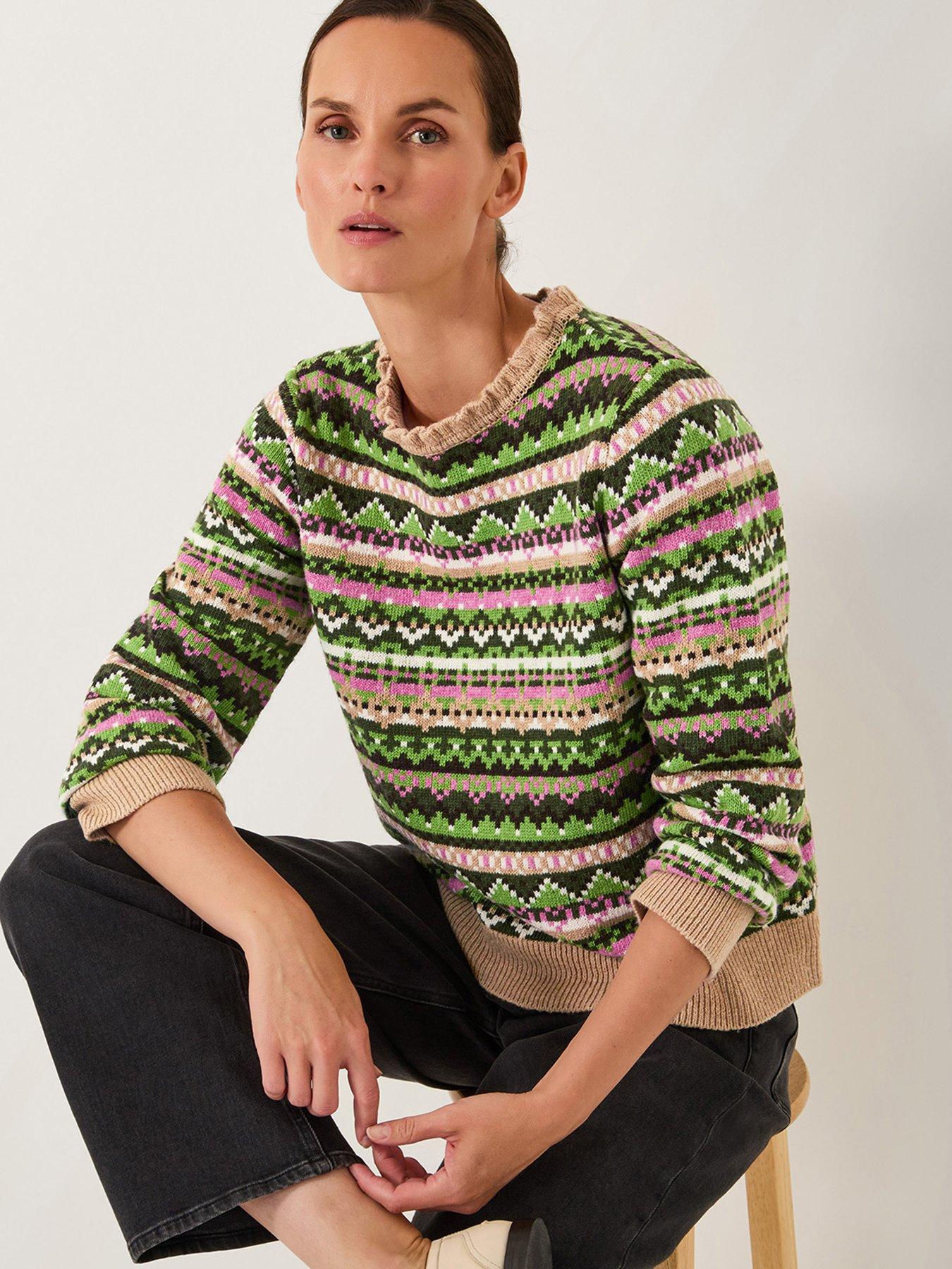 Image 4 of 5 of Monsoon Fira Fairisle Jumper - Green