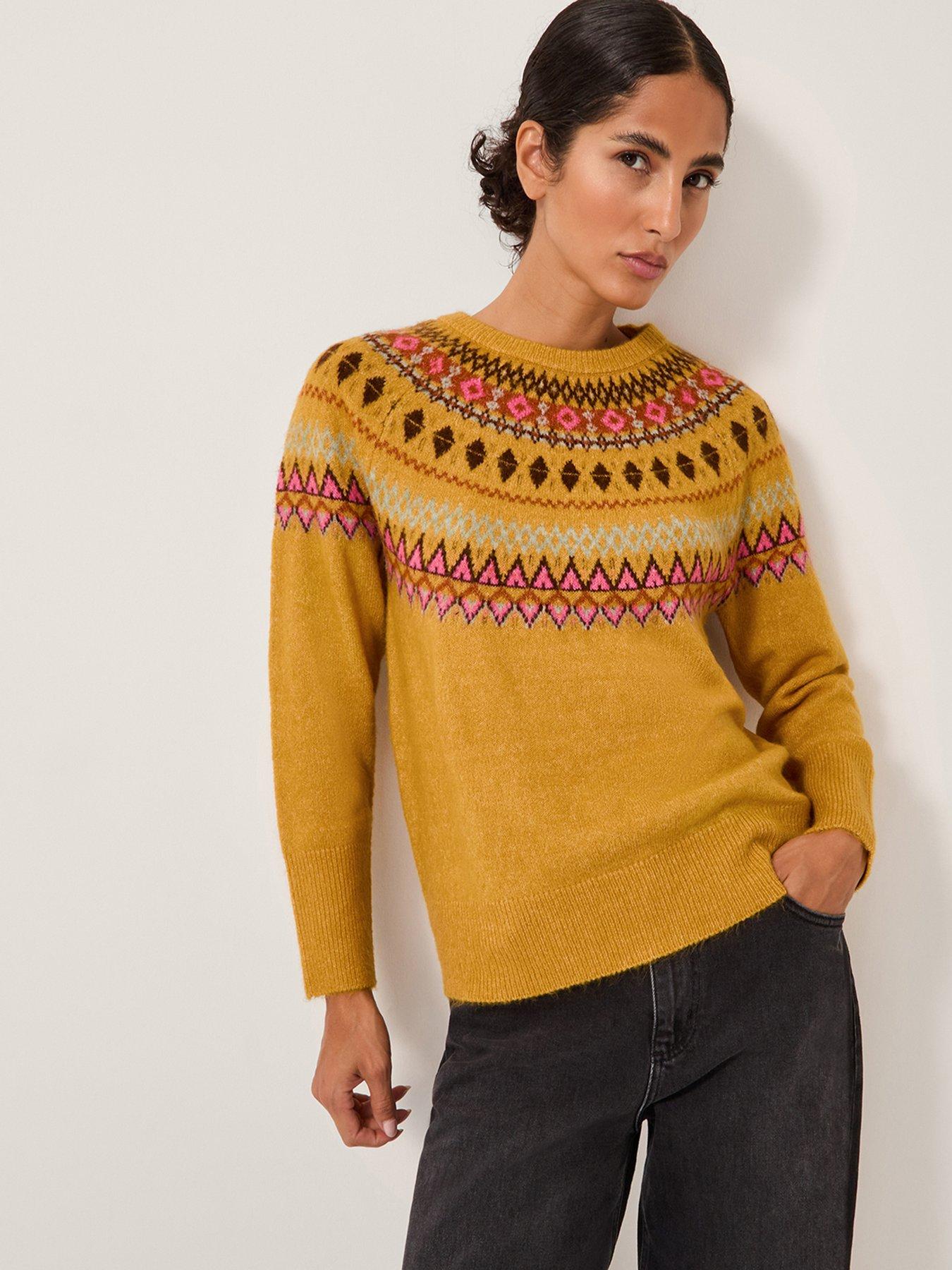  image of monsoon-fran-fairisle-jumper-orange