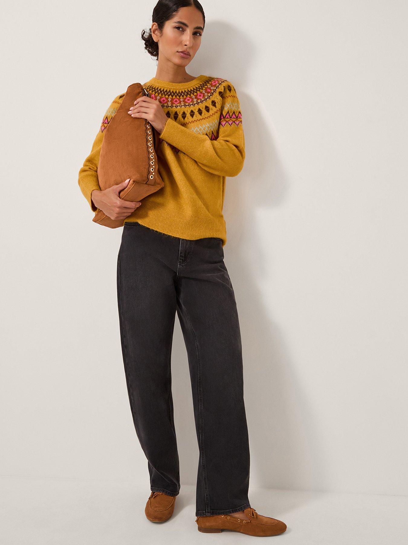  image of monsoon-fran-fairisle-jumper-orange