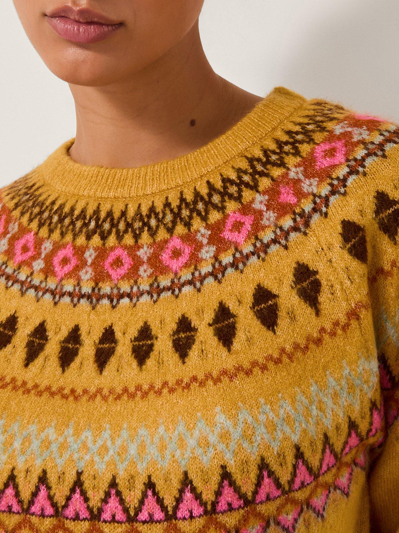  image of monsoon-fran-fairisle-jumper-orange
