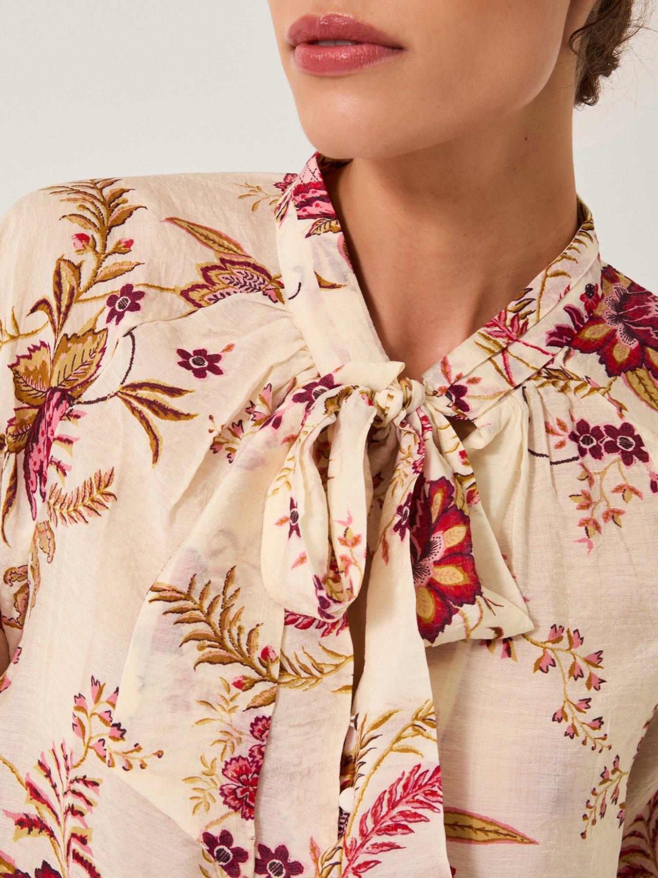 Image 5 of 5 of Monsoon Yasmina Print Top - Ivory