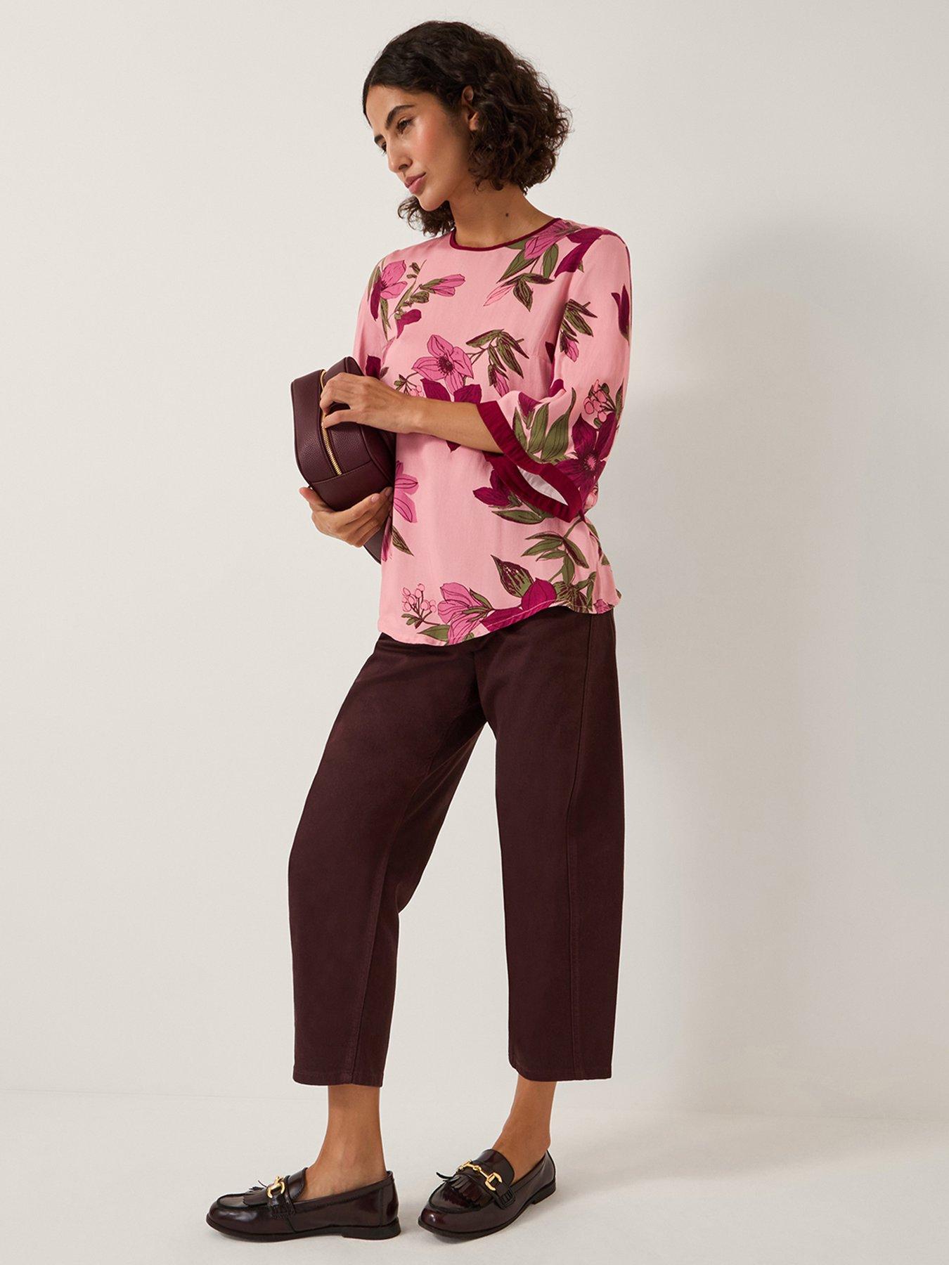 Image 3 of 4 of Monsoon Clemmie Print Top - Pink