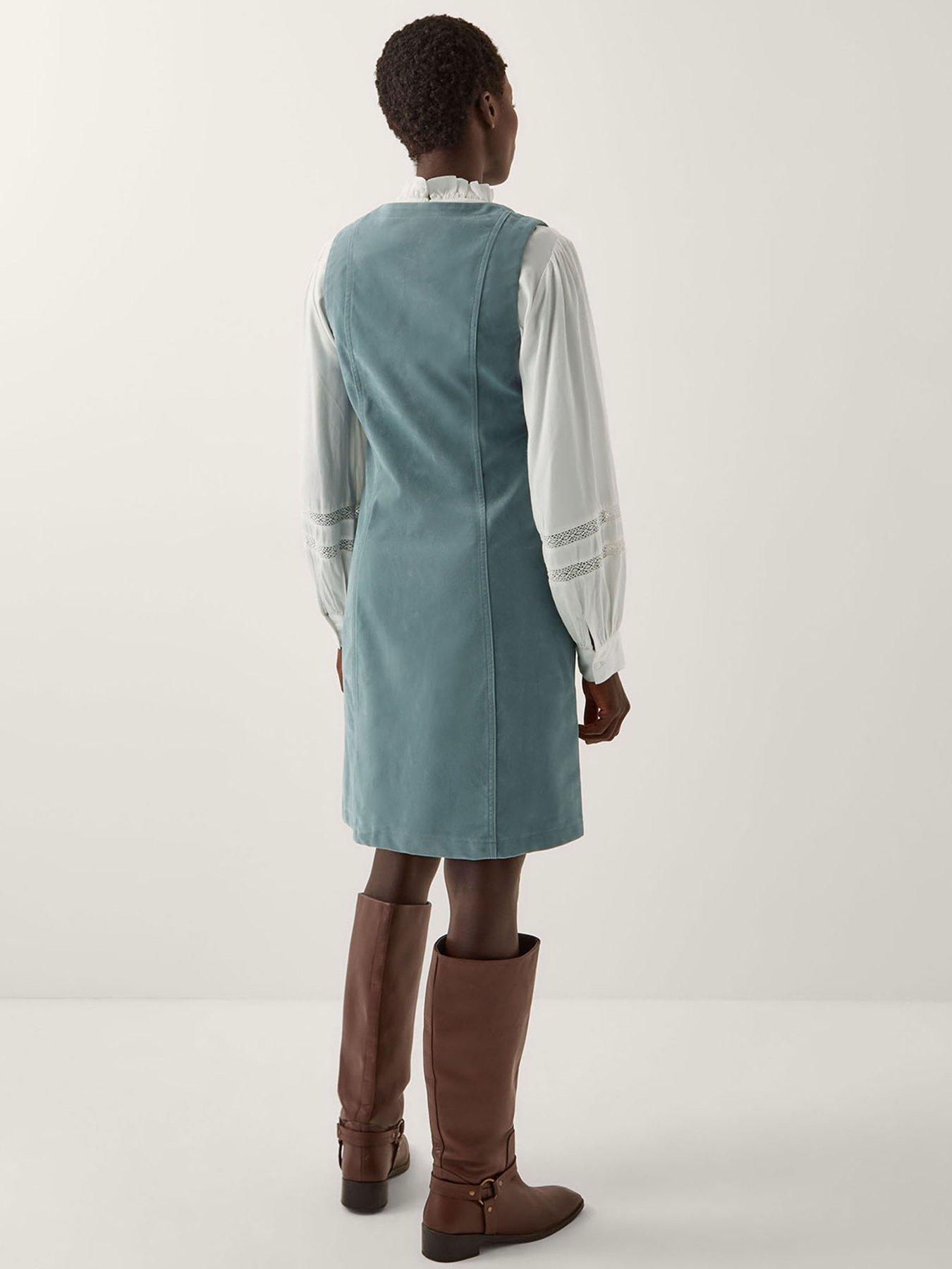 Image 2 of 5 of Monsoon Rudi Scallop Dress - Blue