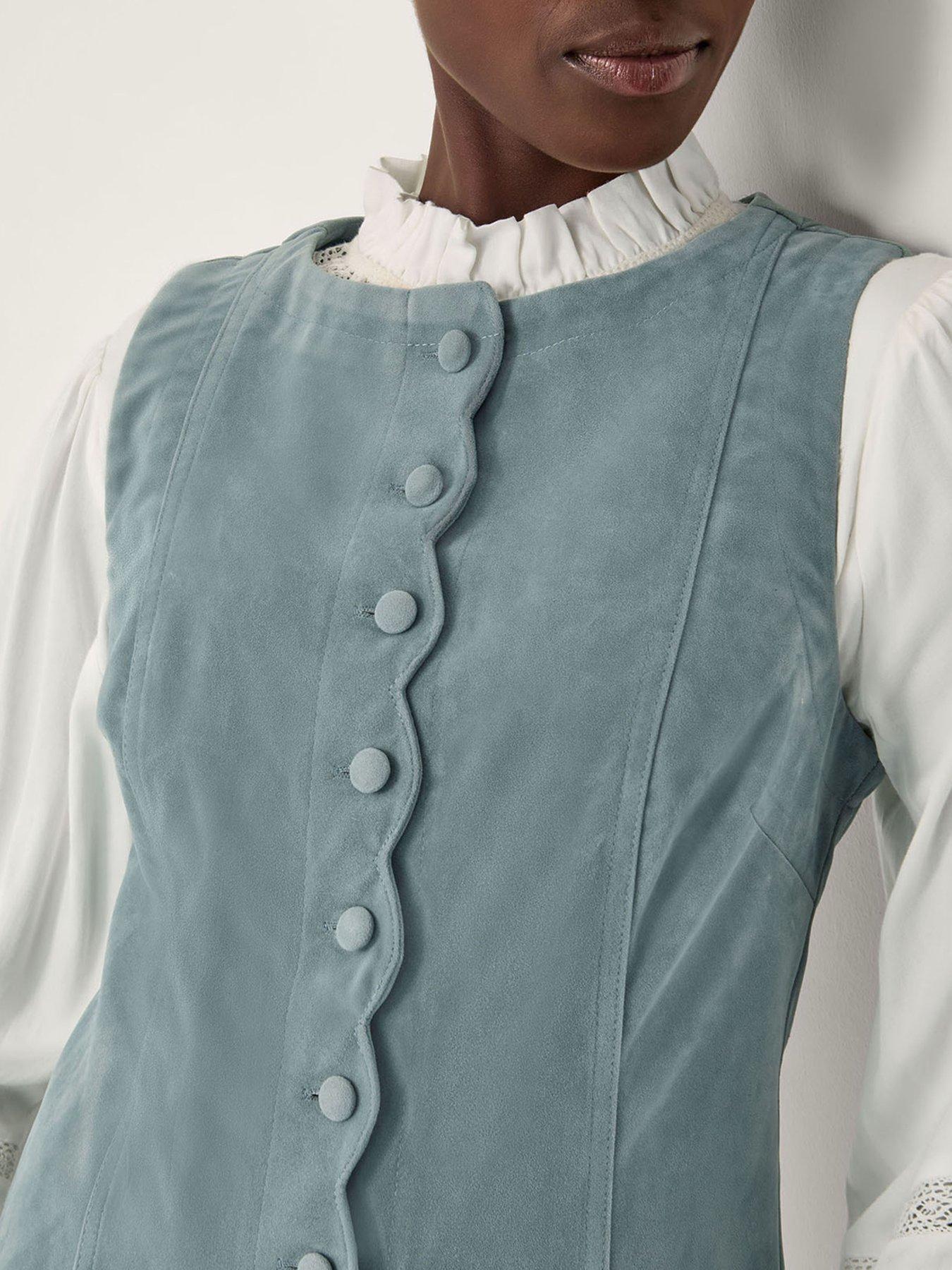 Image 4 of 5 of Monsoon Rudi Scallop Dress - Blue