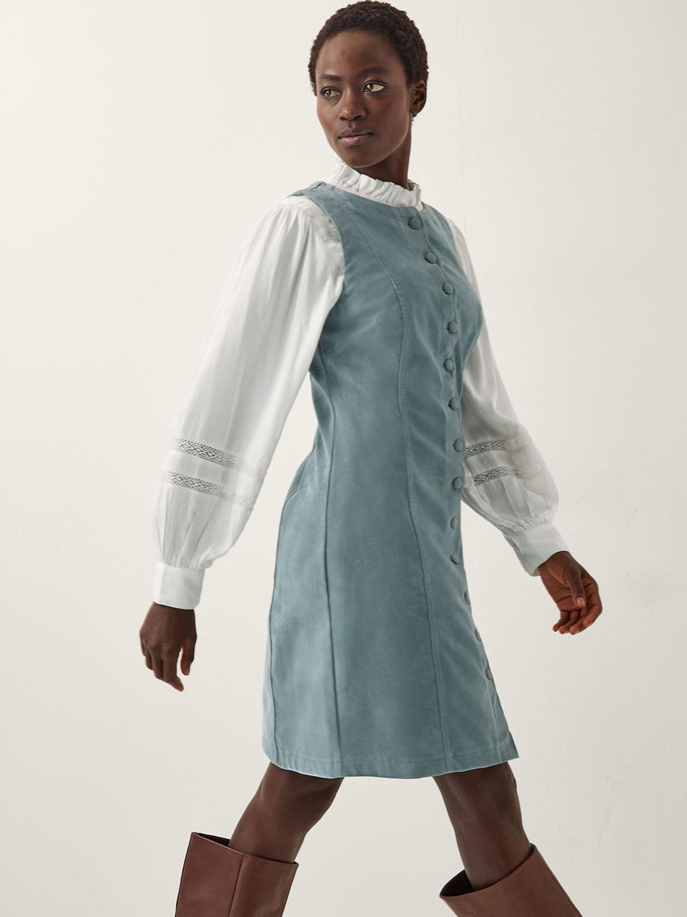 Image 5 of 5 of Monsoon Rudi Scallop Dress - Blue