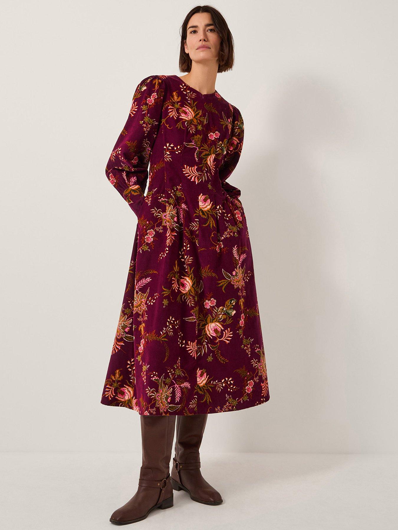 undefined Yasmina Floral Dress - Cherry
