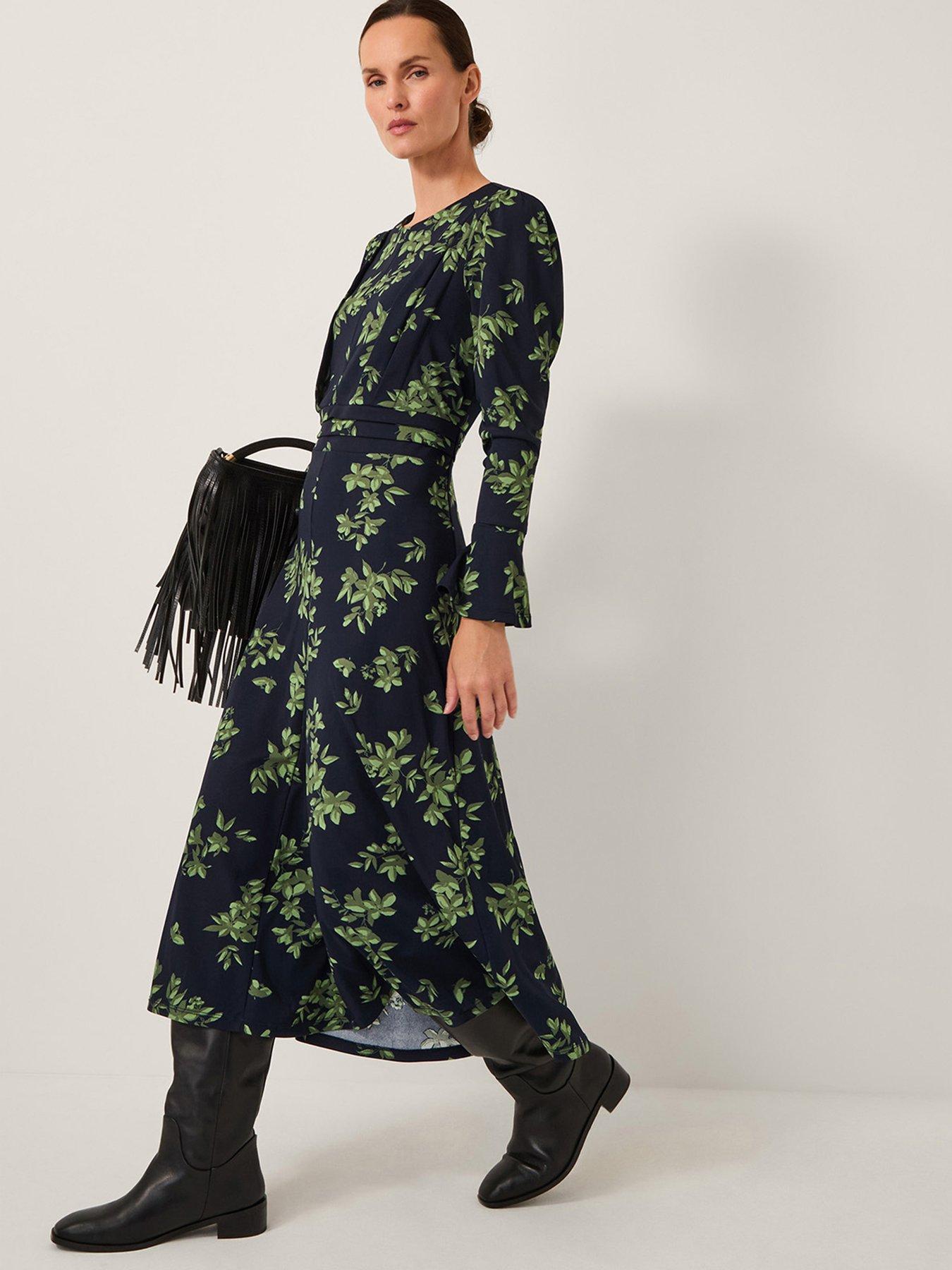  image of monsoon-joules-print-jersey-dress-navy