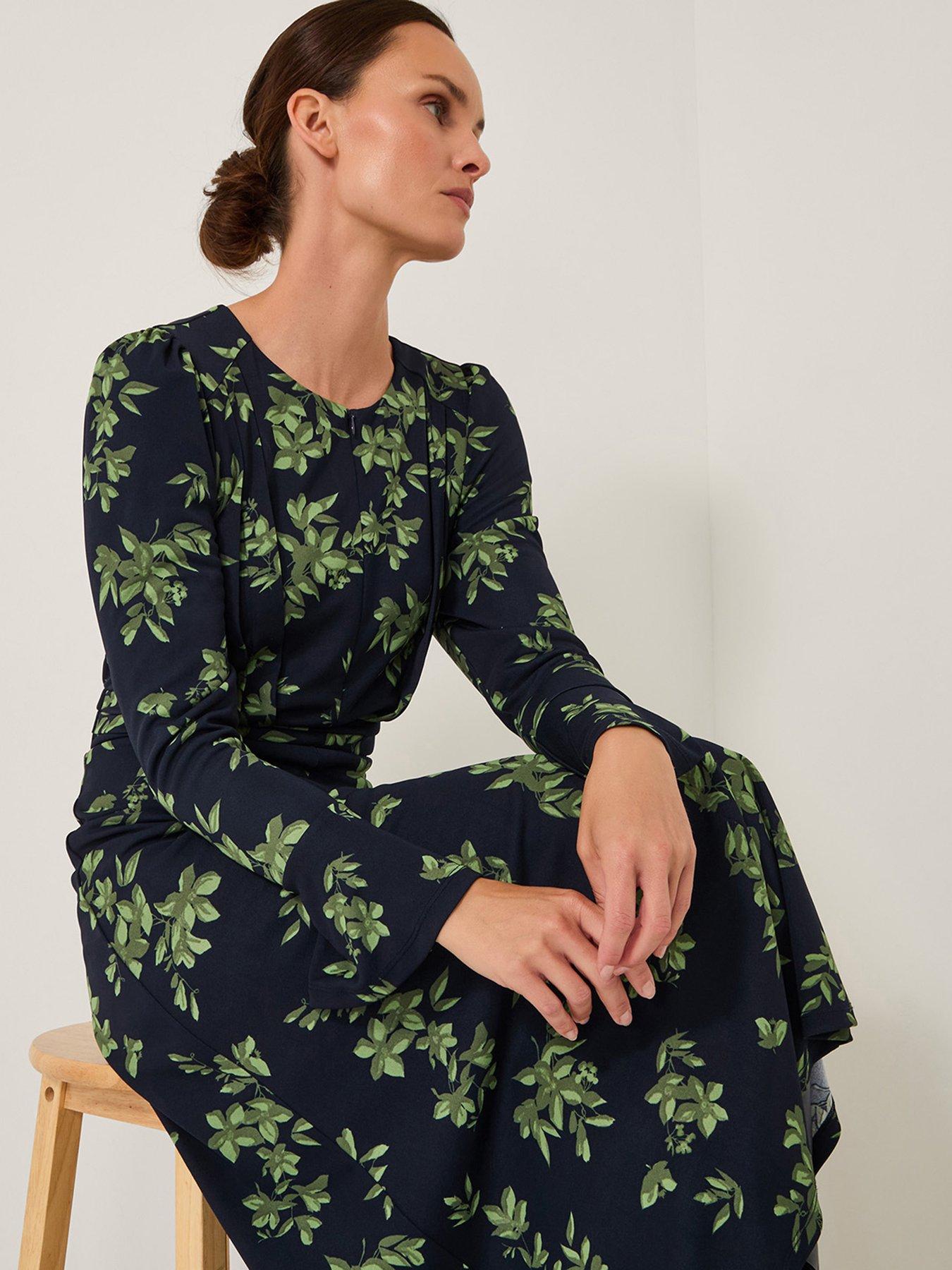  image of monsoon-joules-print-jersey-dress-navy