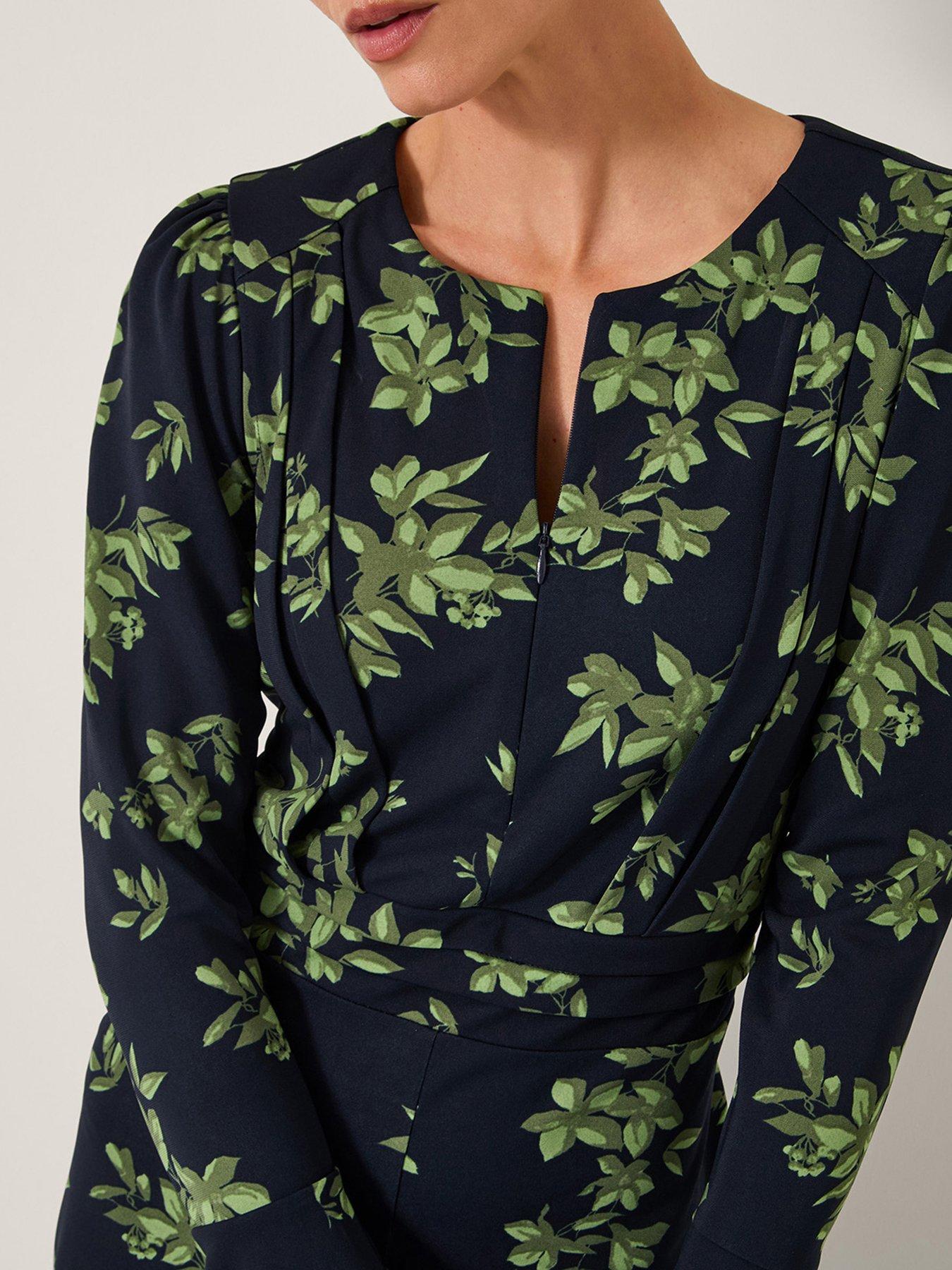  image of monsoon-joules-print-jersey-dress-navy