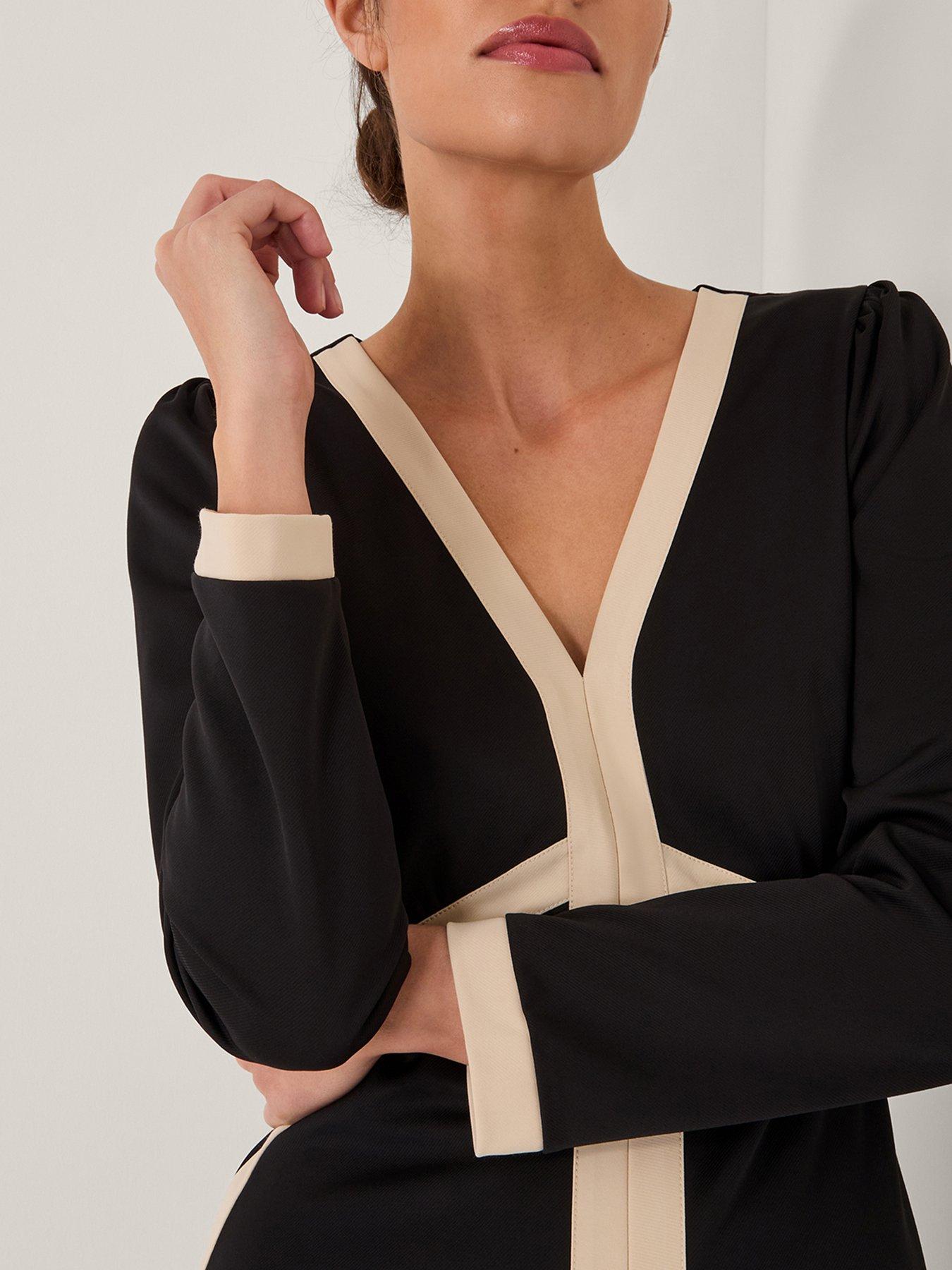 Image 5 of 5 of Monsoon Paloma Panel Dress - Black