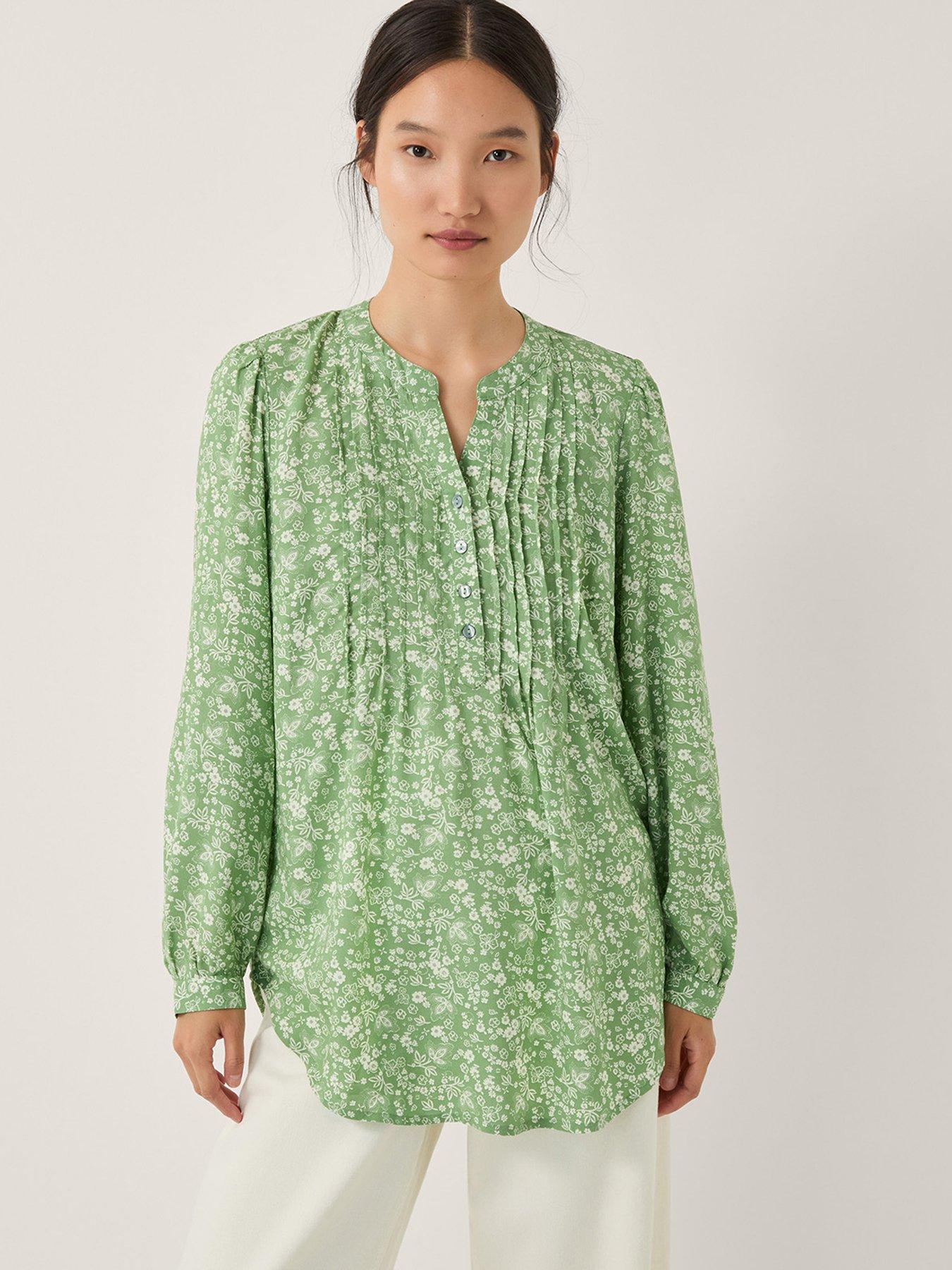 undefined Tortie Print Top - Green