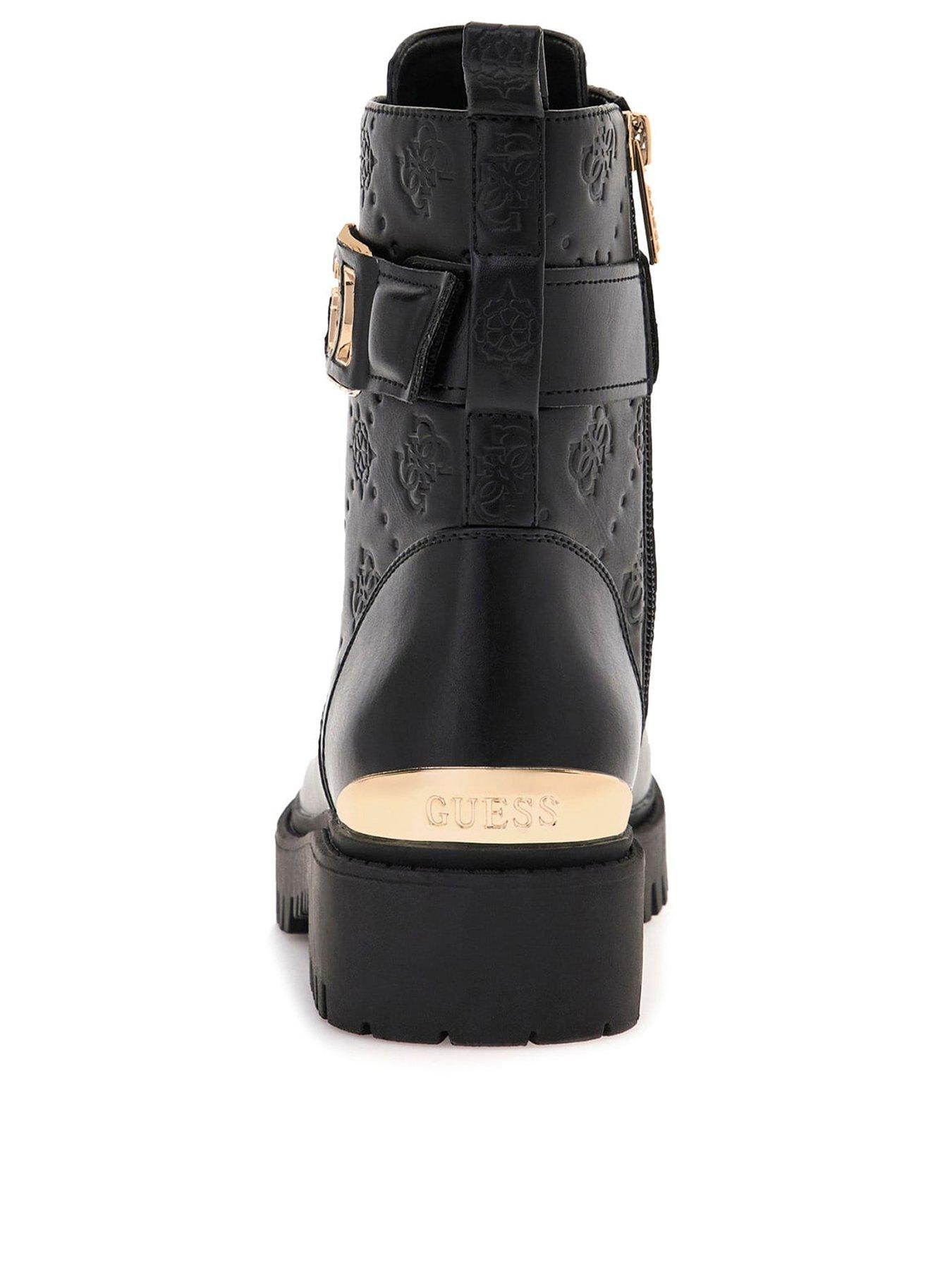Image 3 of 5 of Guess Oranda 4G Peony Logo Combat Boots - Black