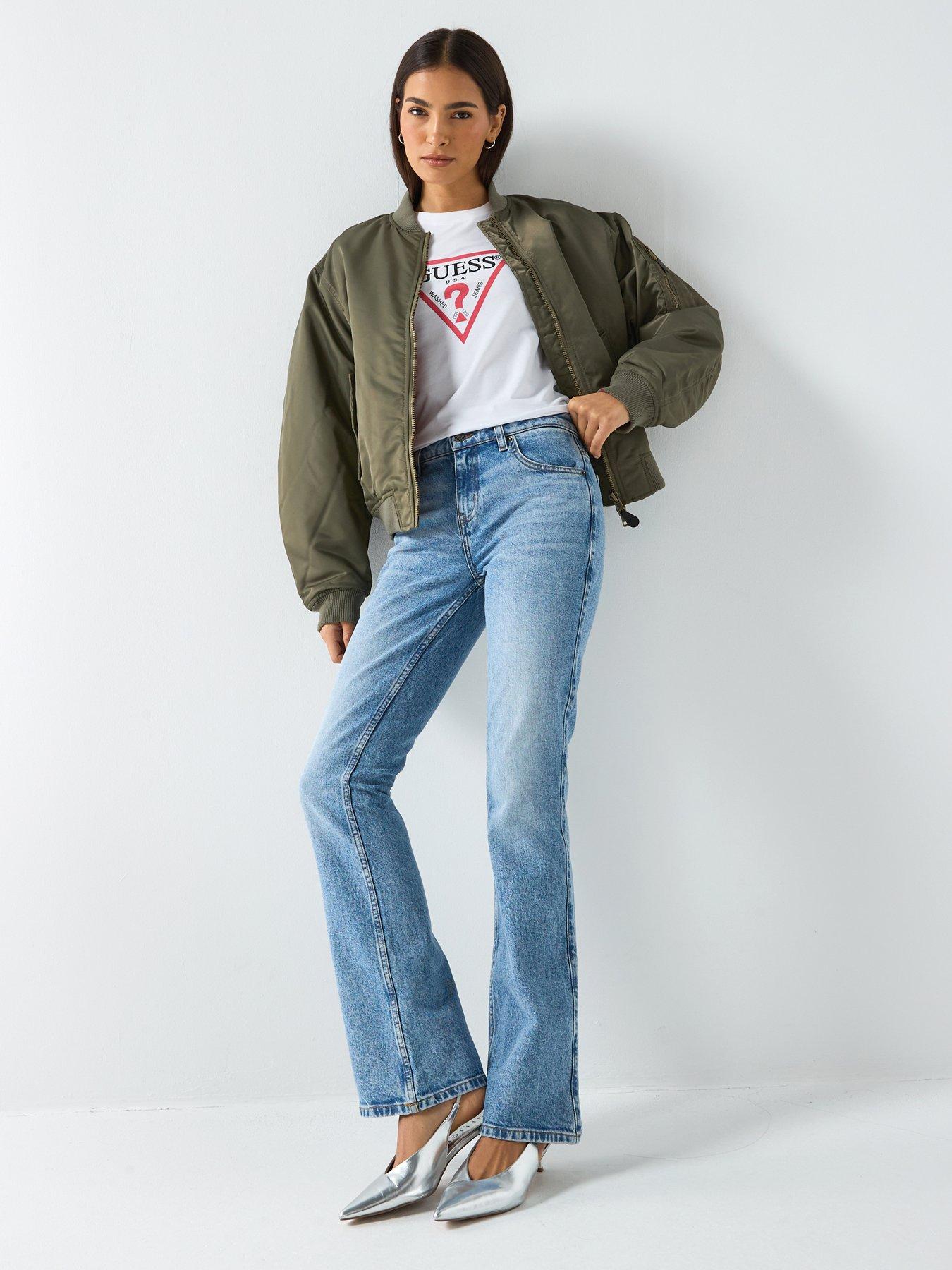  image of guess-jeans-short-sleeve-slim-iconic-t-shirt-white