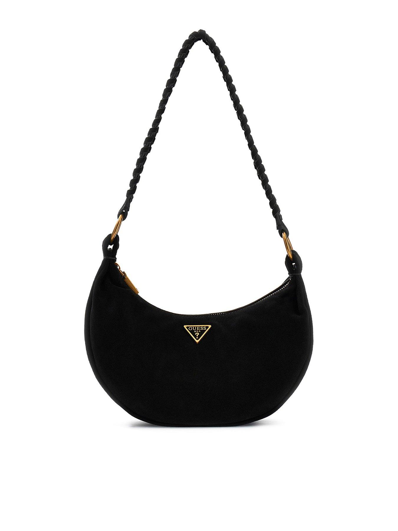 Guess Amita Suede Mini Hobo Handbag - Black