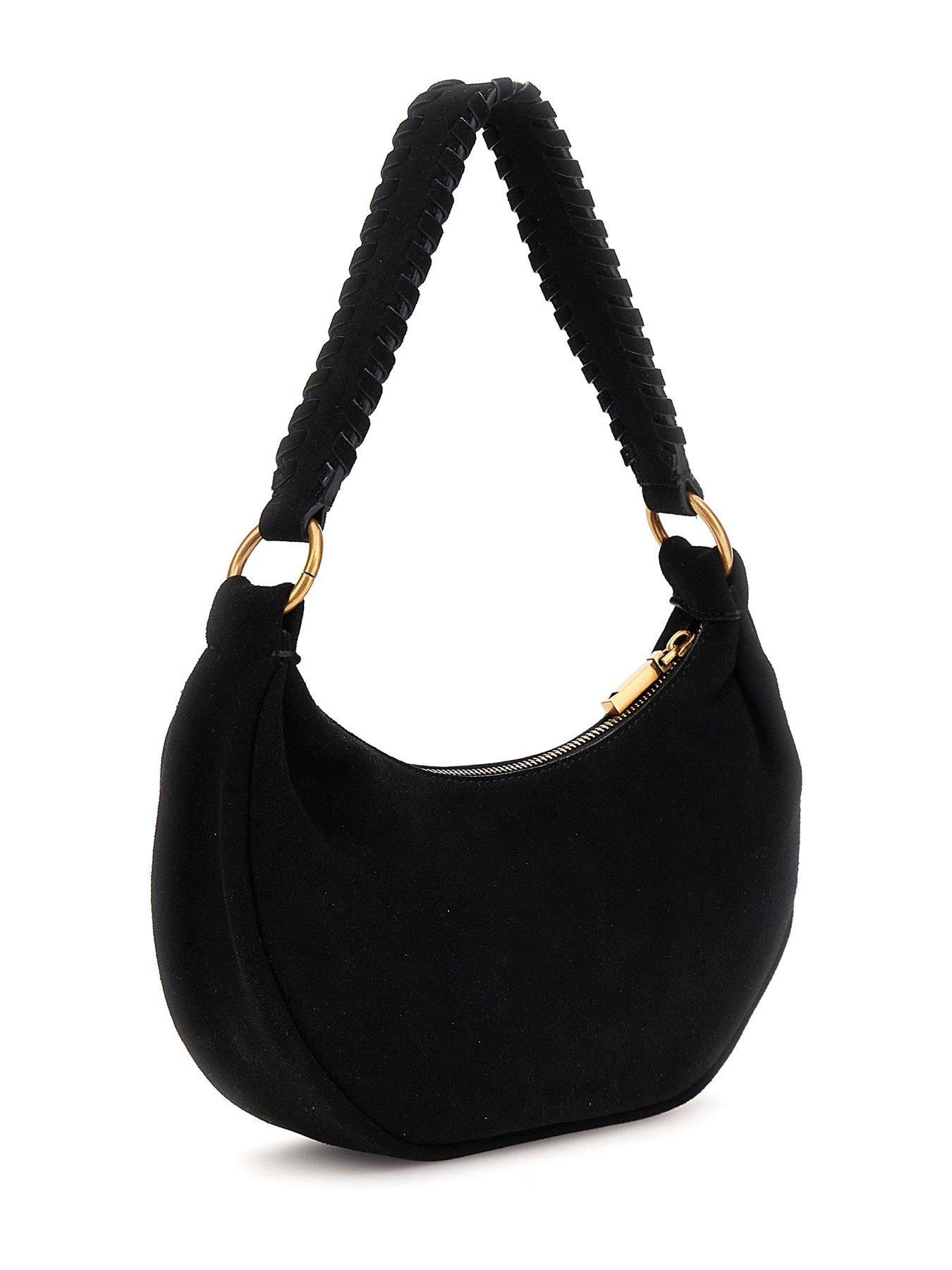 Image 5 of 5 of Guess Amita Suede Mini Hobo Handbag - Black