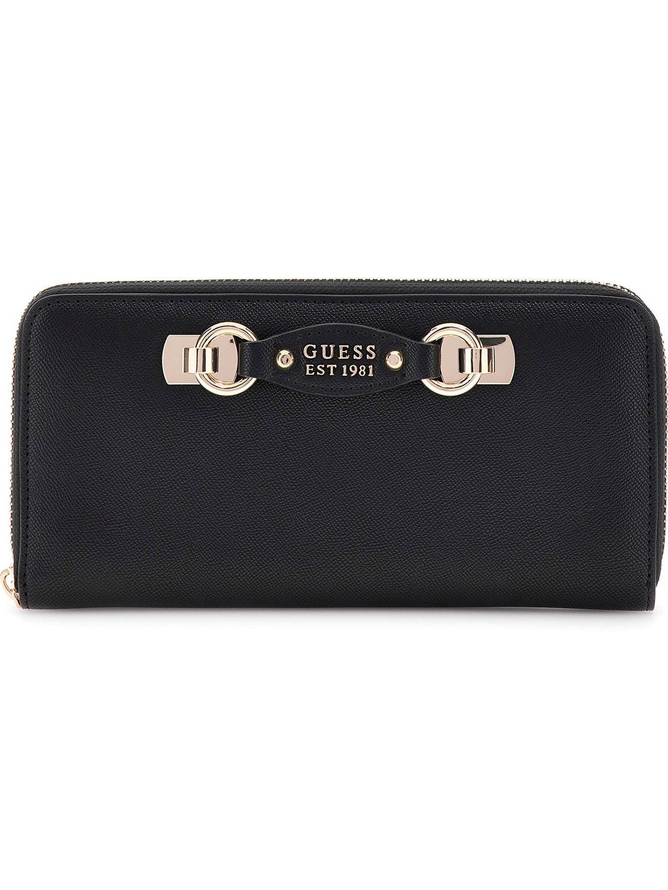 Image 1 of 4 of Guess Mimina Large Zip Around Wallet - Black