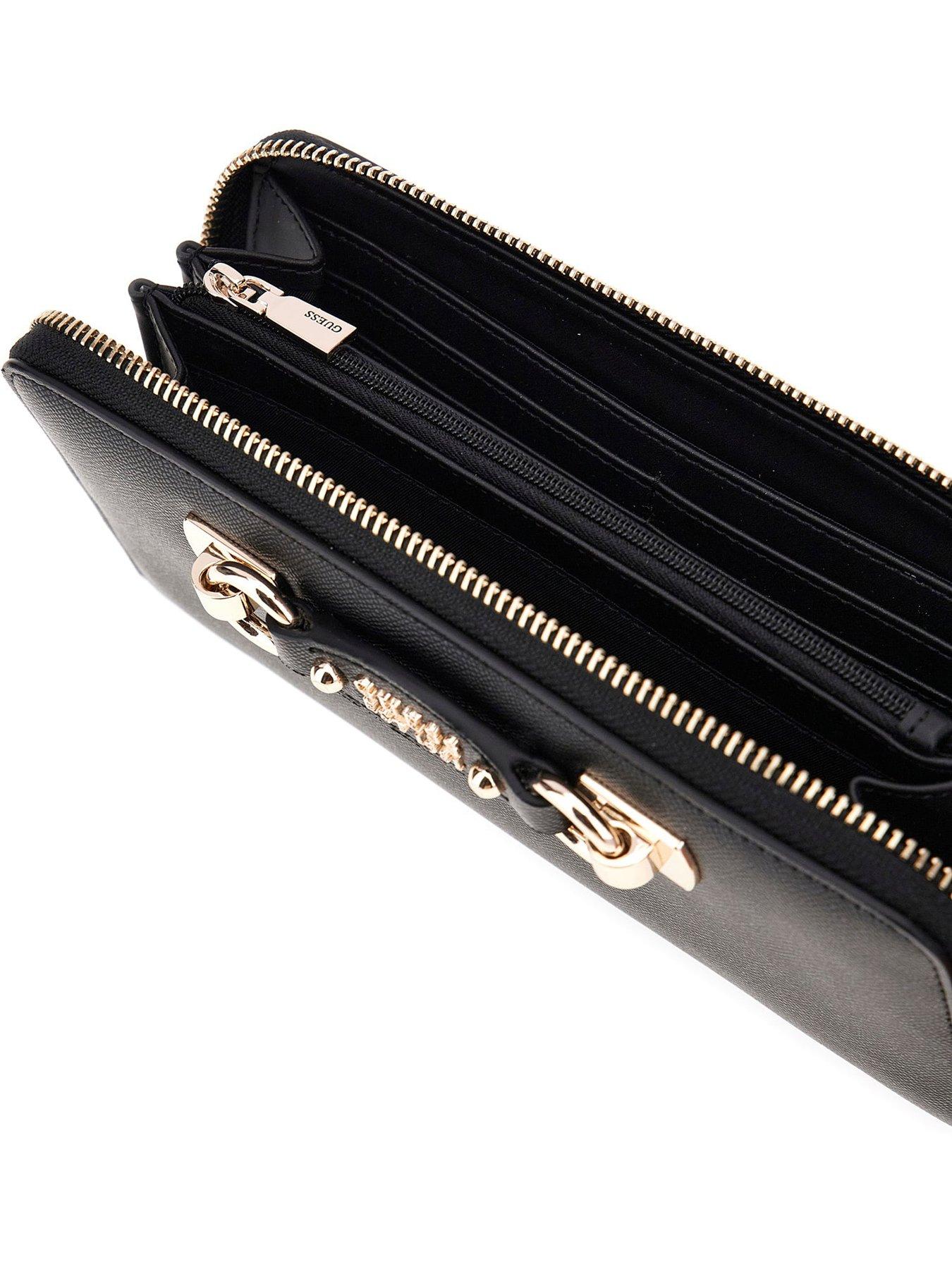 Image 3 of 4 of Guess Mimina Large Zip Around Wallet - Black