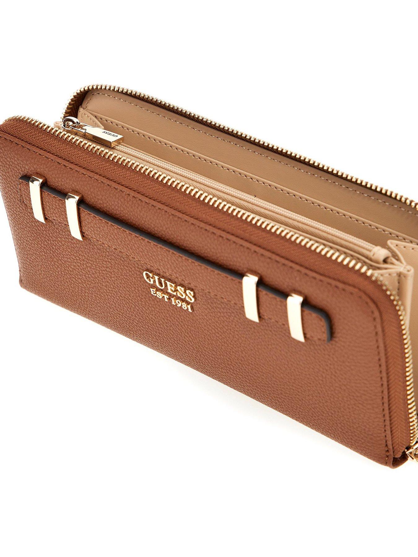 Image 3 of 4 of Guess Gregoria Large Zip Around Wallet - Brown
